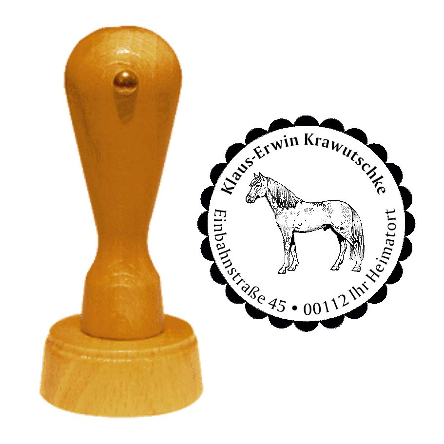 Adressenstempel « APPALOOSA » mit persönlichem Wunschtext