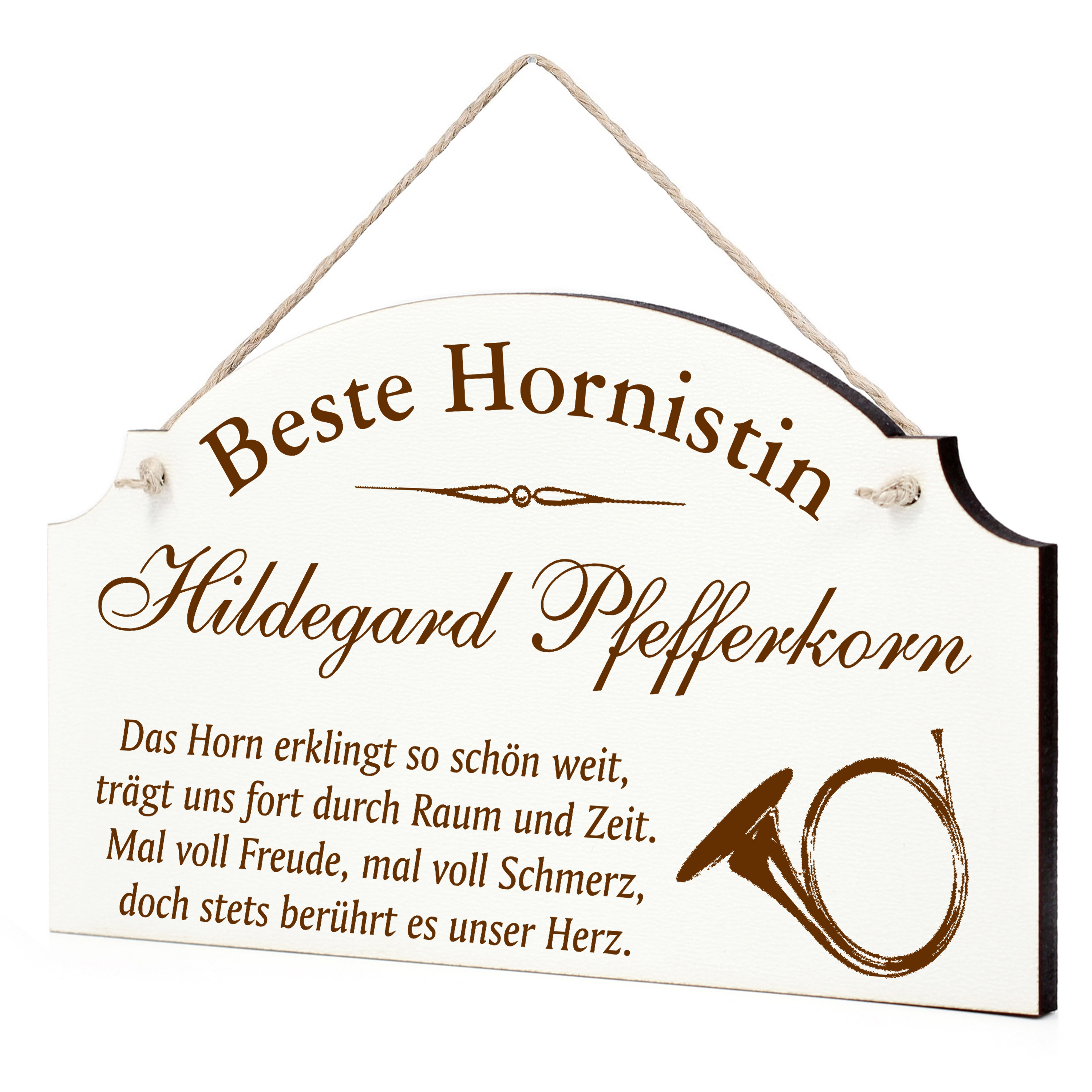 Schild Horn Bester Hornist Beste Hornistin Geschenk - lustige Geschenke in 3 Größen zum Geburtstag