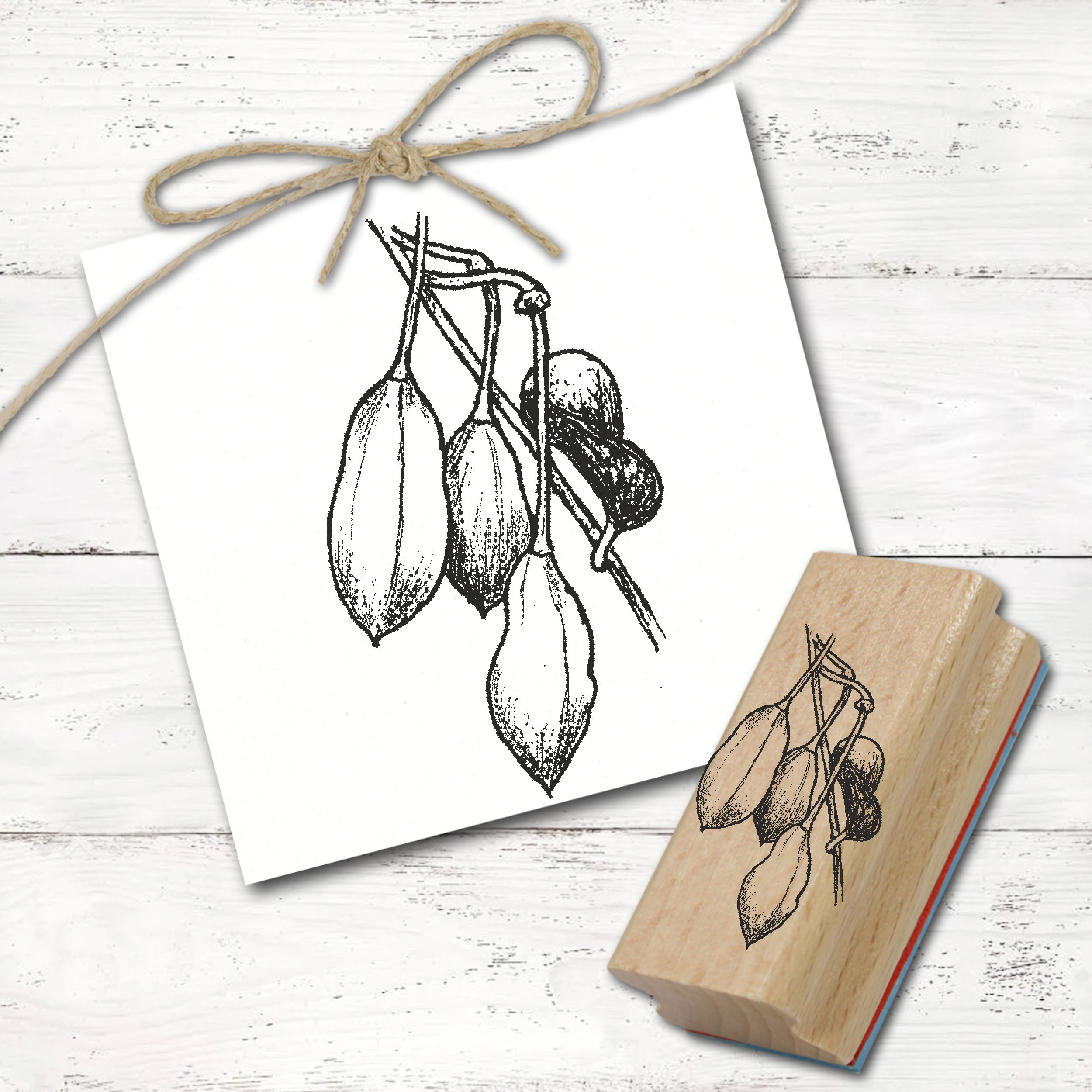 Motivstempel Kapern - Stempel Holzstempel 28 x 48 mm