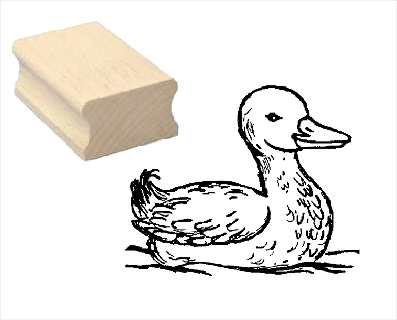 Motivstempel « Schwimmende Ente »