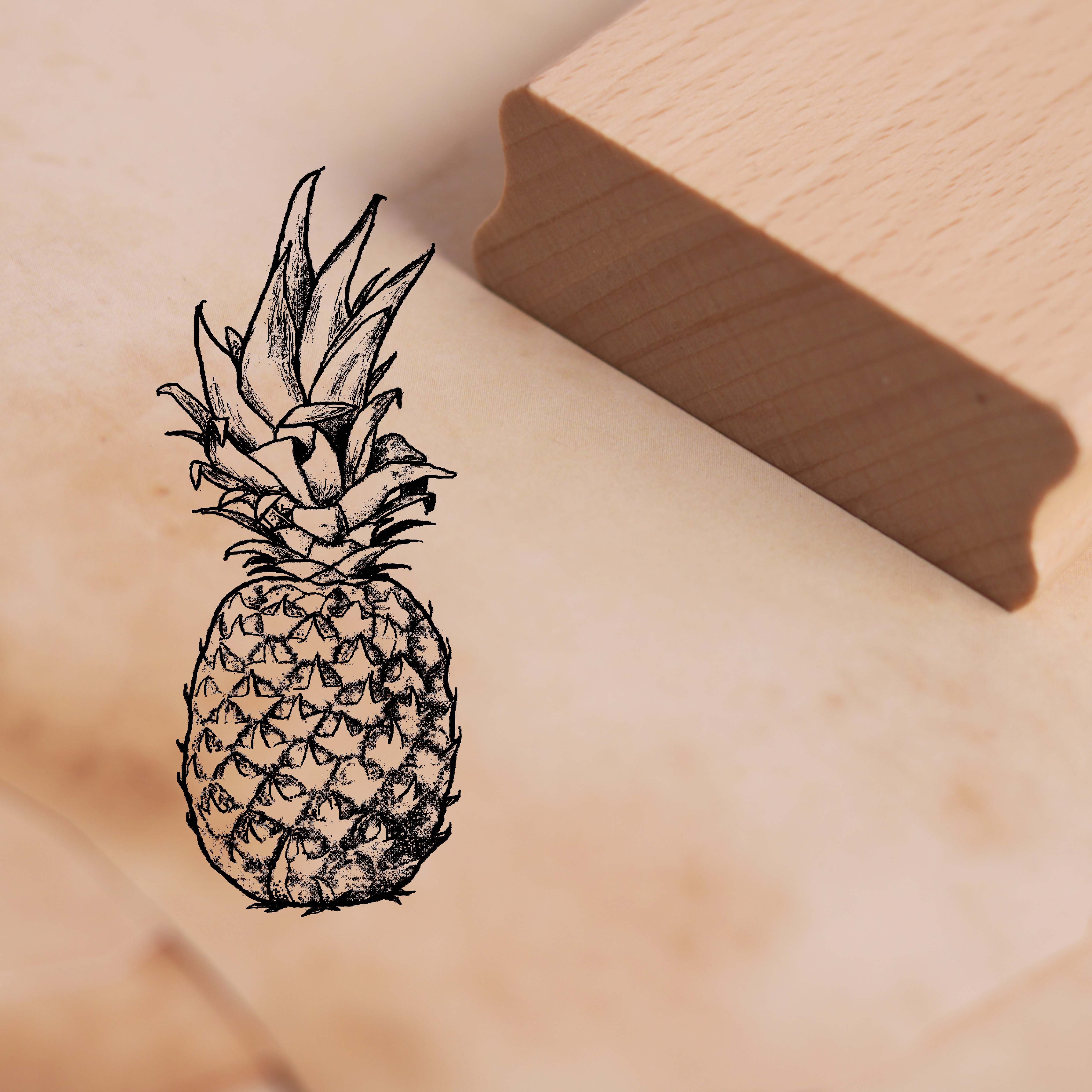 Motivstempel Ananas Stempel 28mm x 68mm