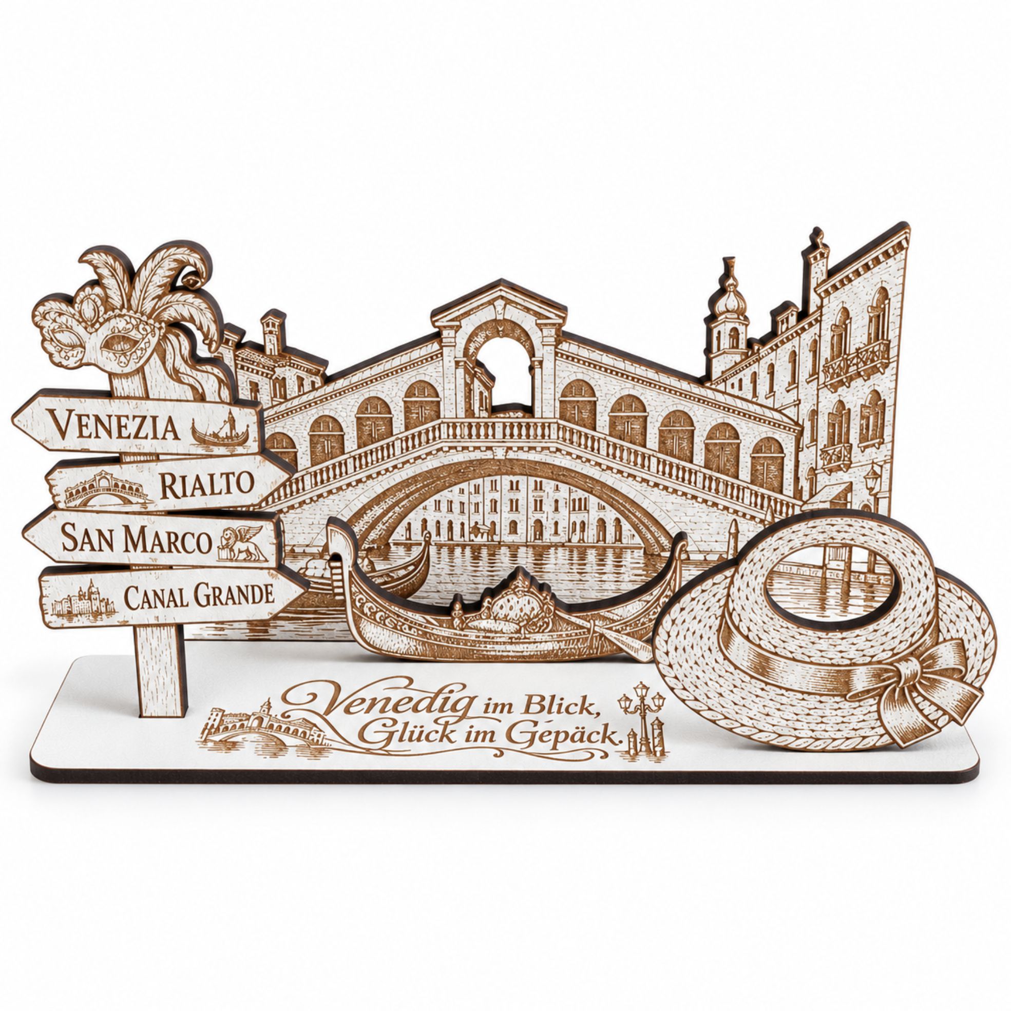 Venedig Geldgeschenk Reisegutschein für Städtetrip Italien 14x7cm