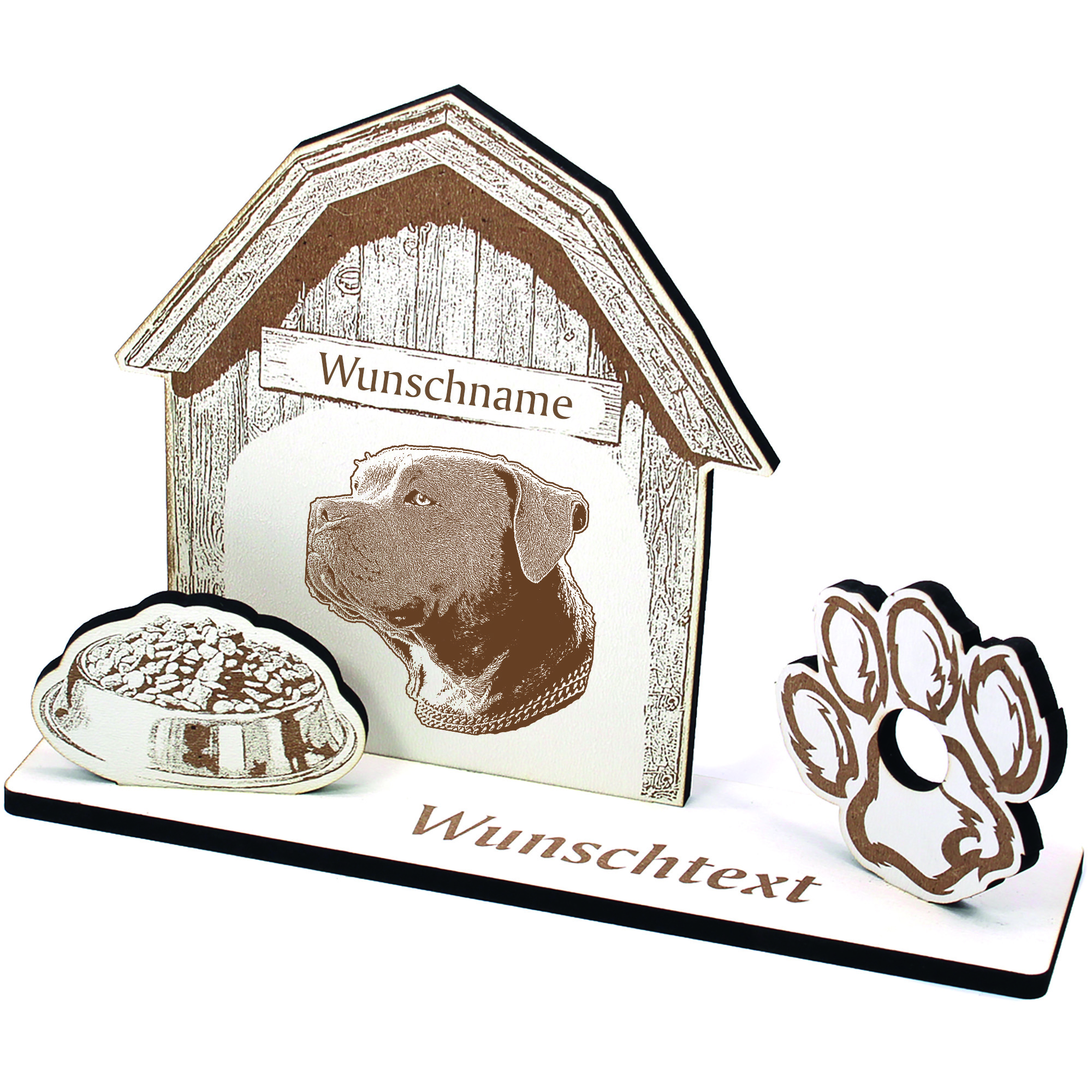Geldgeschenk Hund American Bully  - personalisiert 20x14cm