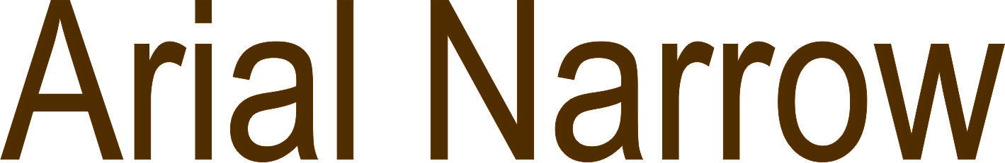 Arial Narrow
