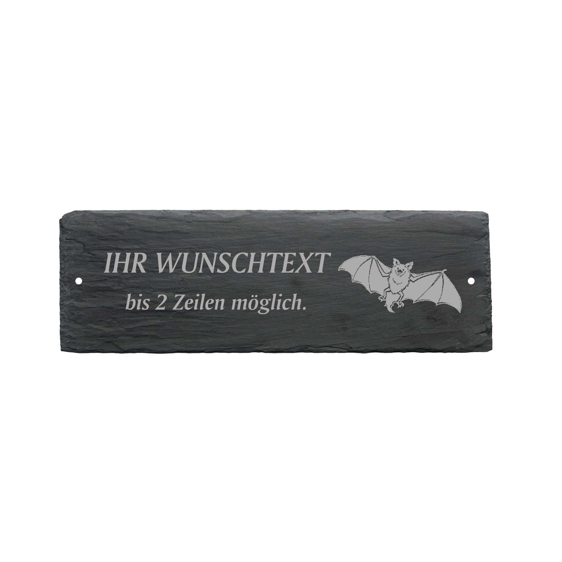 Türschild « FLEDERMAUS » ca. 22 x 8 cm - aus Schiefer