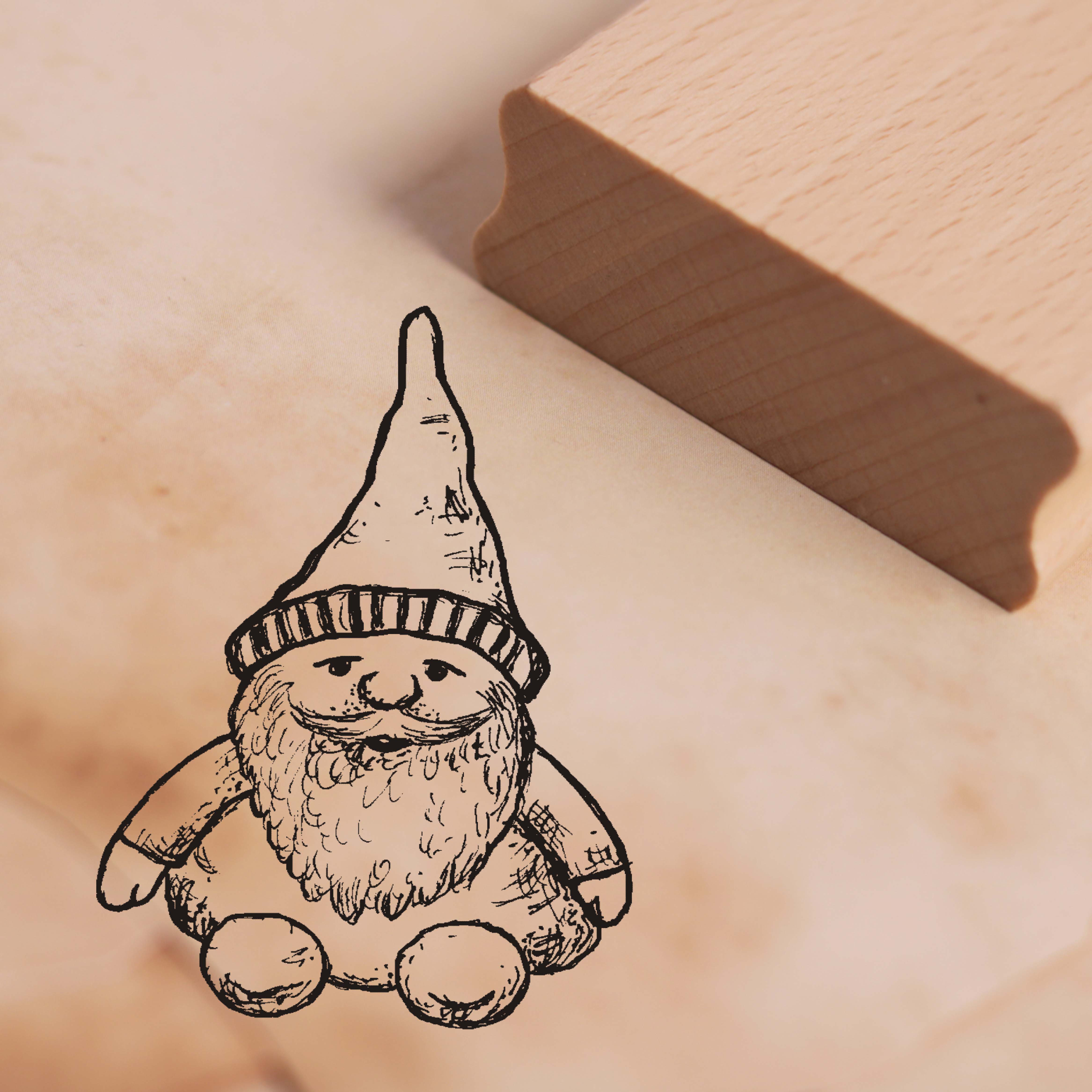 Motivstempel Niedlicher Wichtel Stempel - 36mm x 48mm