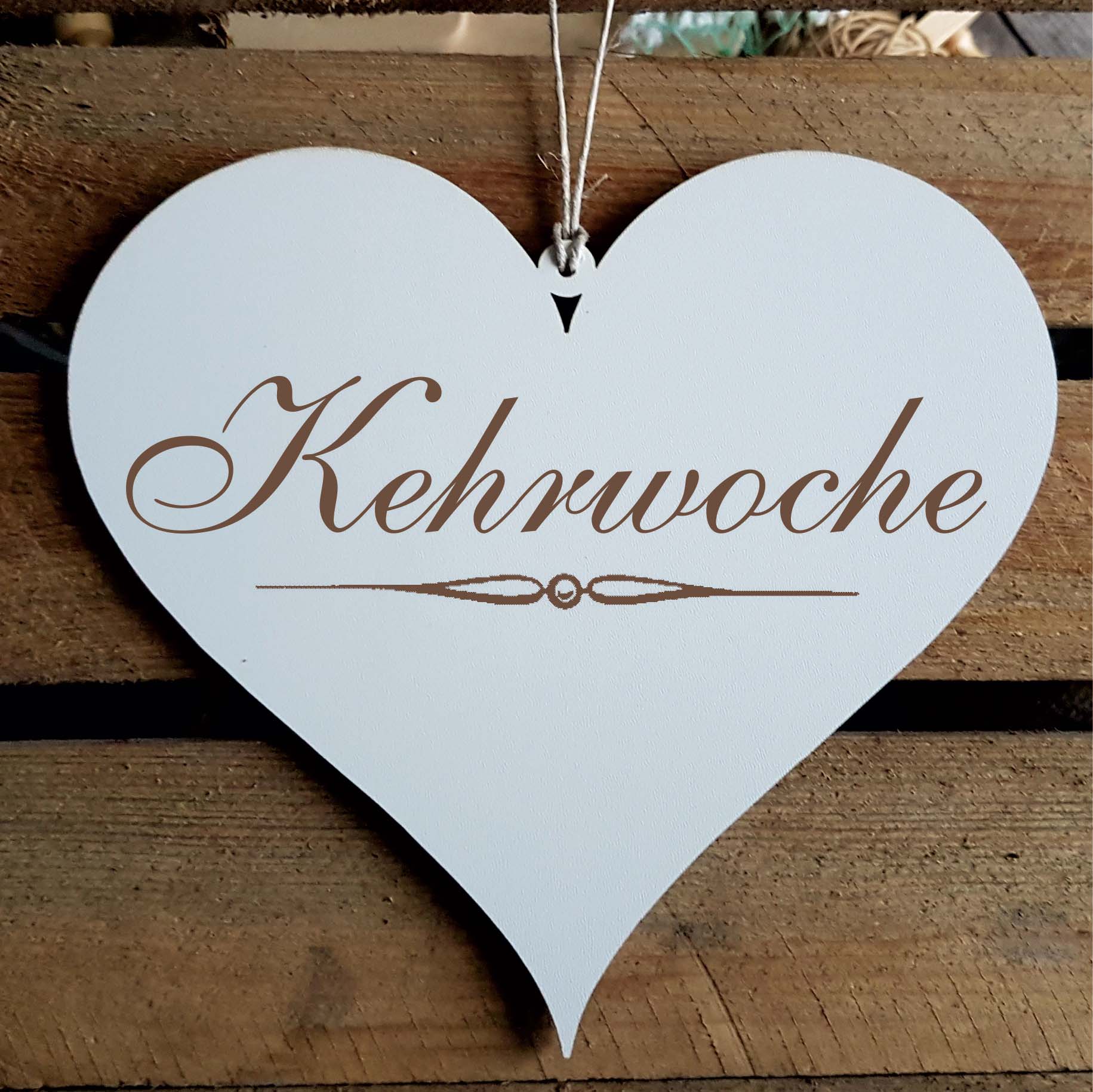 Shabby Herz Schild « KEHRWOCHE »