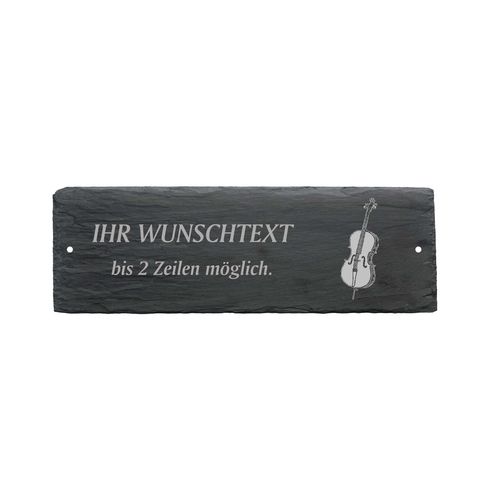 Türschild « CELLO » ca. 22 x 8 cm - aus Schiefer