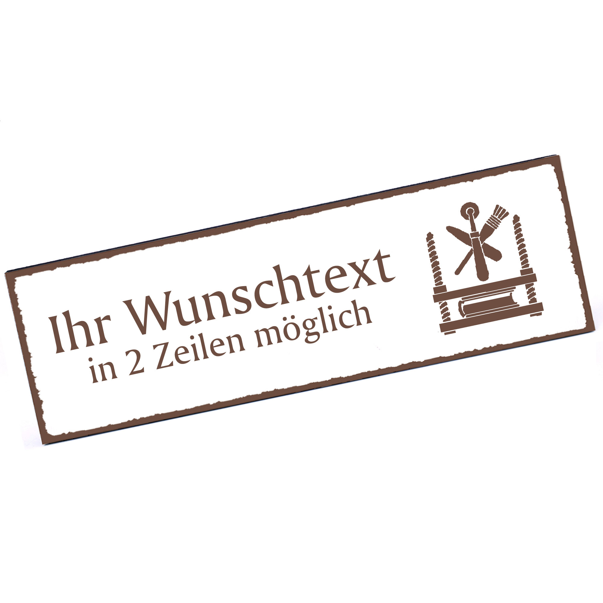 Türschild Buchbinder  Namensschild personalisiert mit Gravur - 150mm x 50mm - selbstklebend