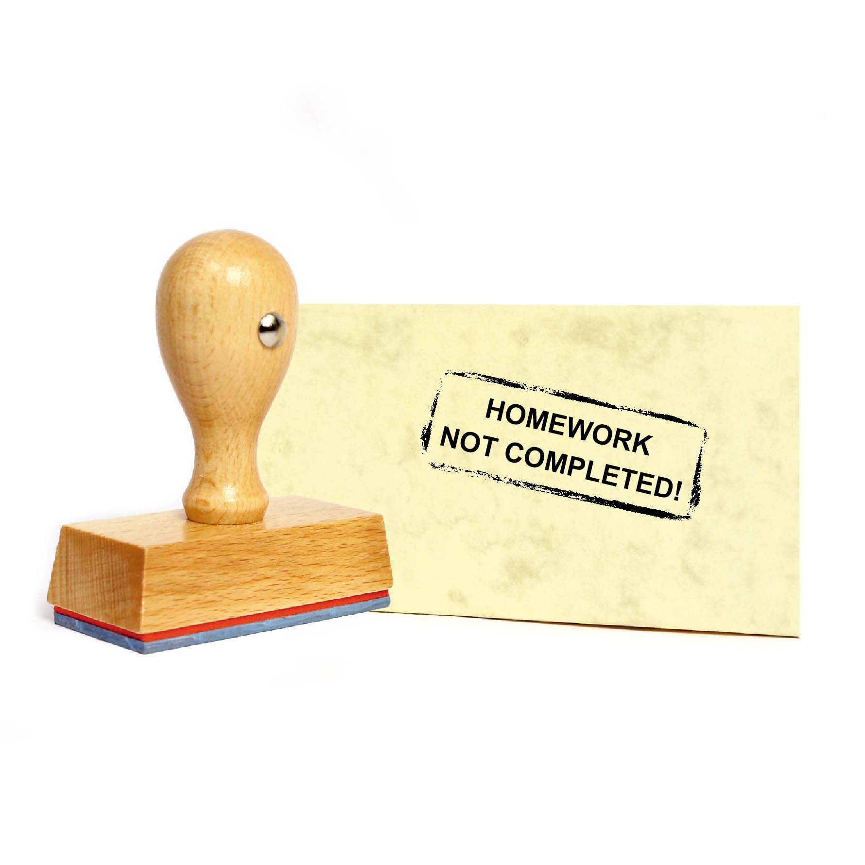 Lehrerstempel Stempel HOMEWORK NOT COMPLETED Schulstempel Englisch Motivation Bürostempel 49x19