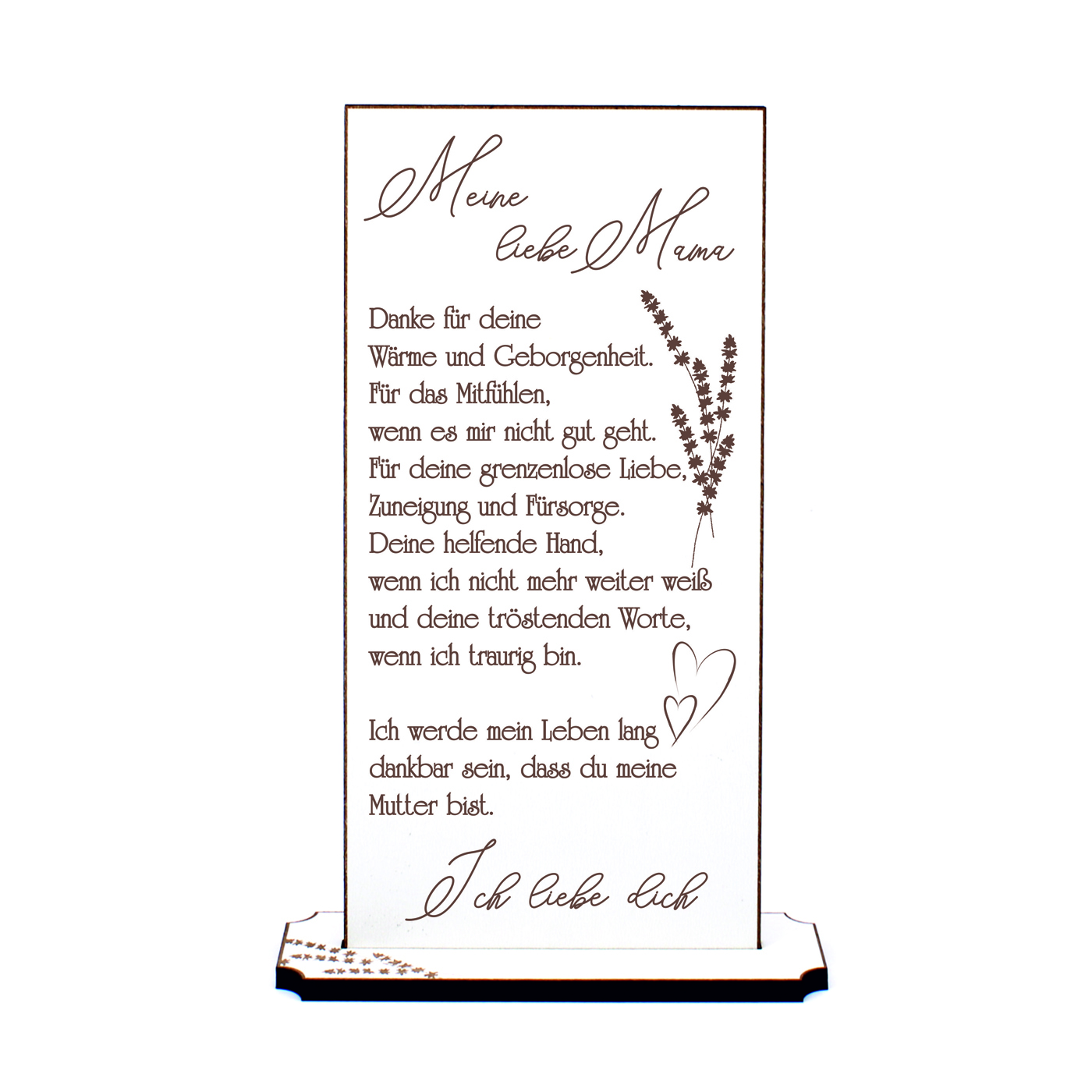 Schild zum Hinstellen mit Spruch Meine liebe Mama - Vintage Dekoschild 10 x 20 cm