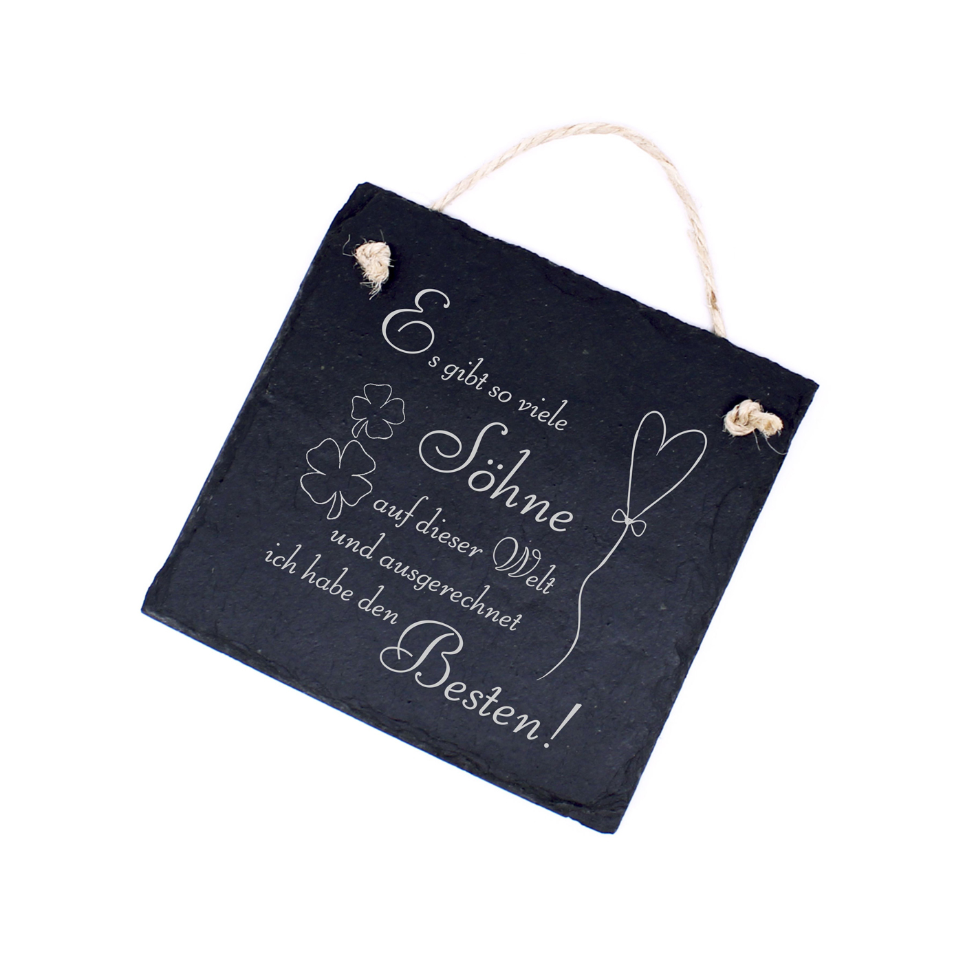 Sohn Schild aus Schiefer - Ich habe den besten Sohn der Welt - 11x11cm