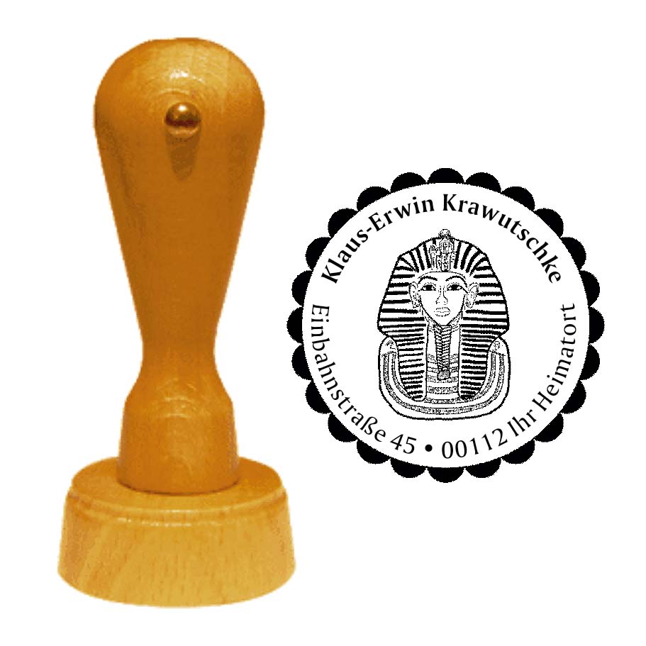 Adressenstempel « PHARAO TUTANCHAMUN » mit persönlichem Wunschtext