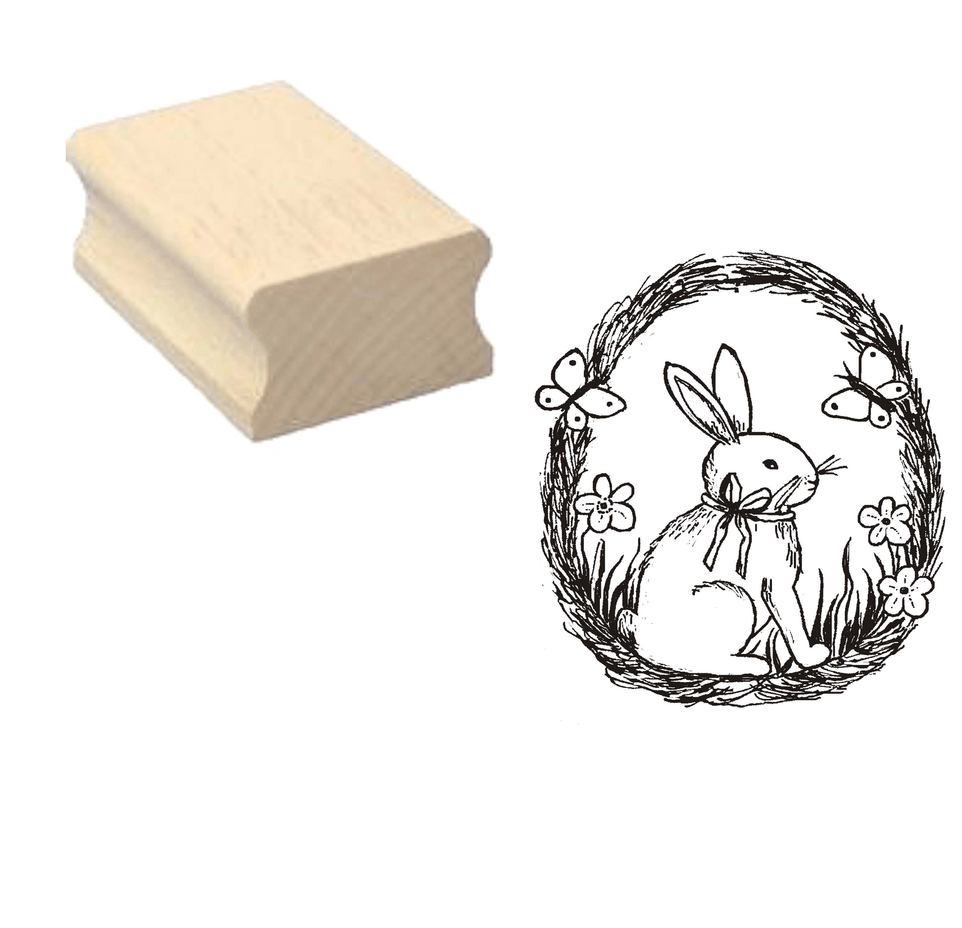 Stempel « OSTERHASE OSTEREI » Motivstempel ca. 40 x 40 mm