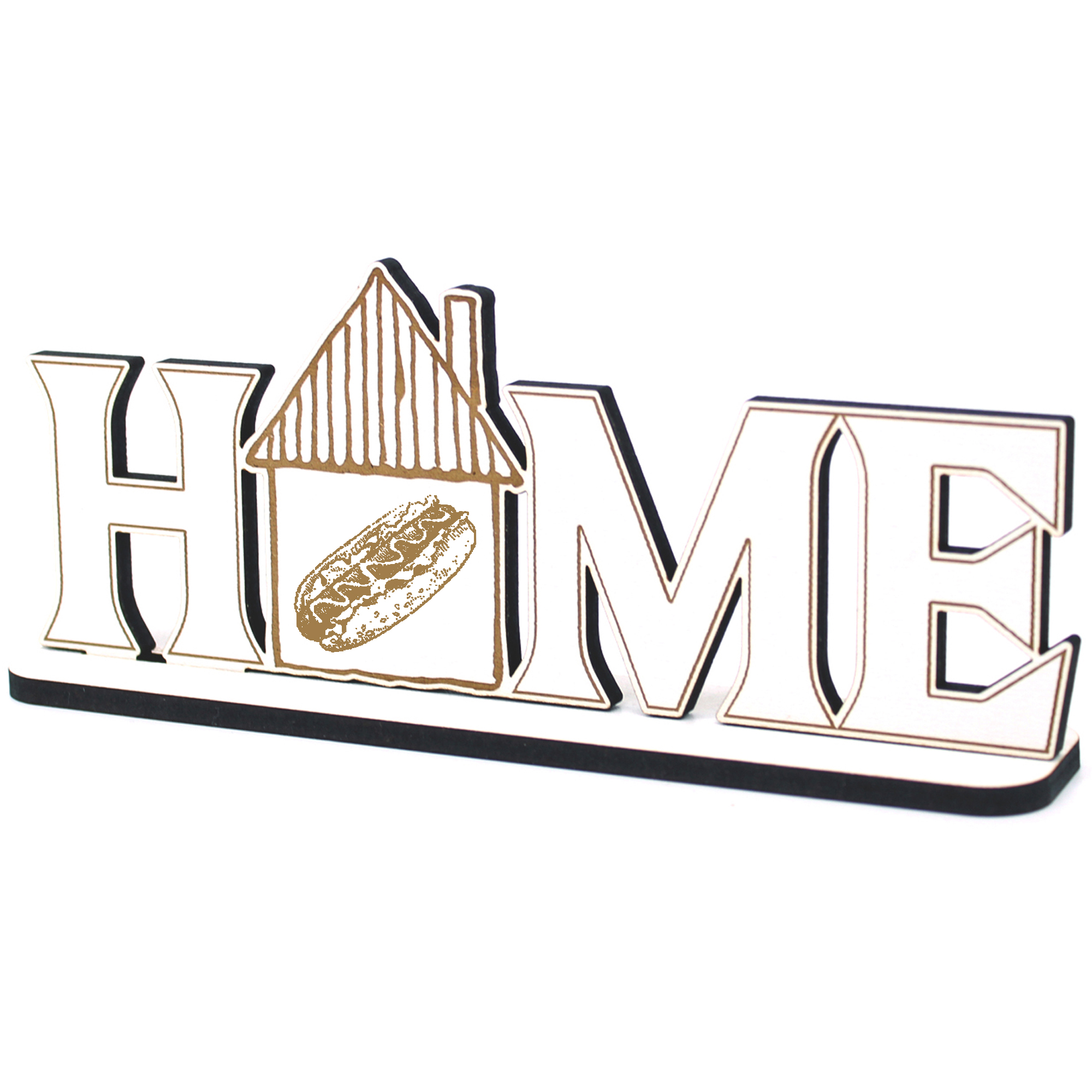 Deko Home Aufsteller Holz - Hotdog - 28x12 cm Holzdeko