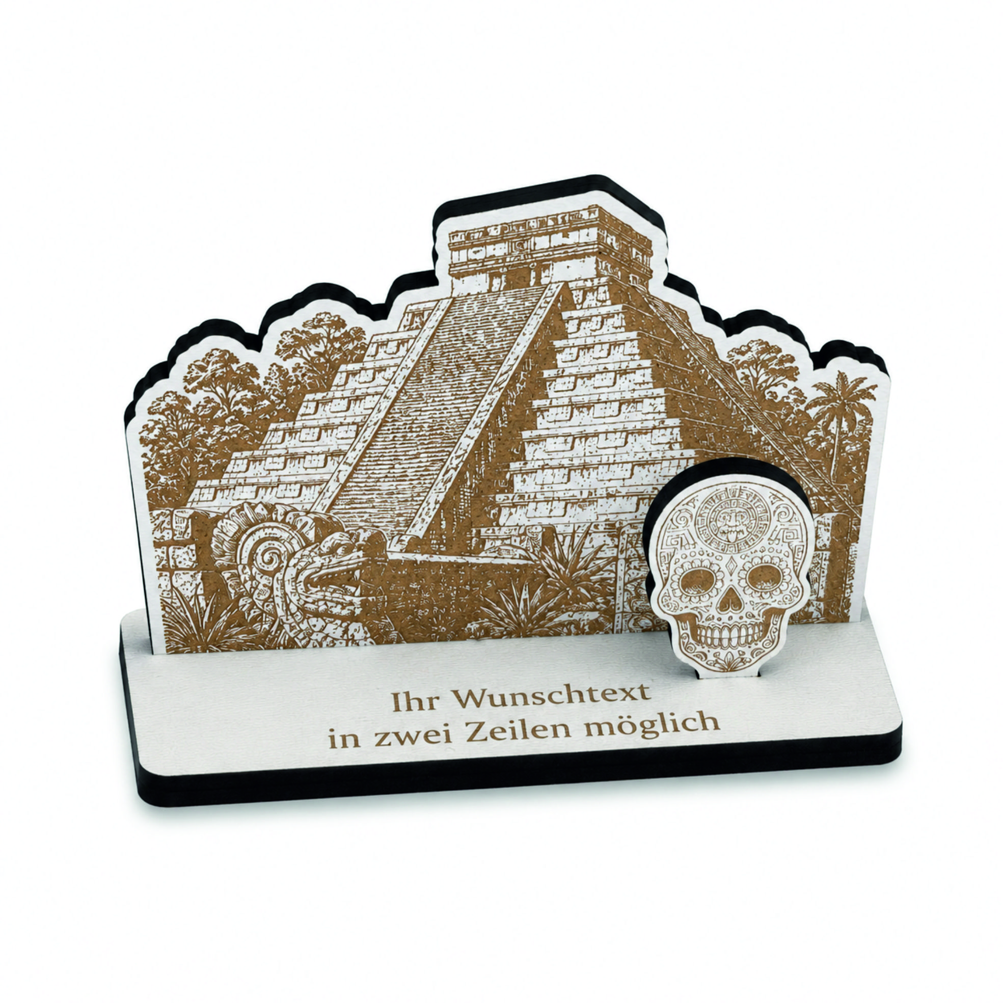 Reisegutschein Mexiko Chichén Itzá personalisiert - Schild für Geld Gutschein - 11 x 6,5 cm