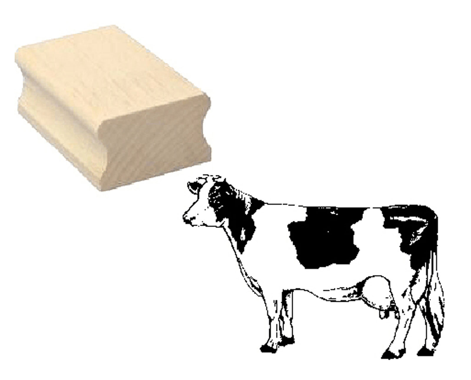 Motivstempel « Schwarzbunte Kuh 01 - Kopf links »