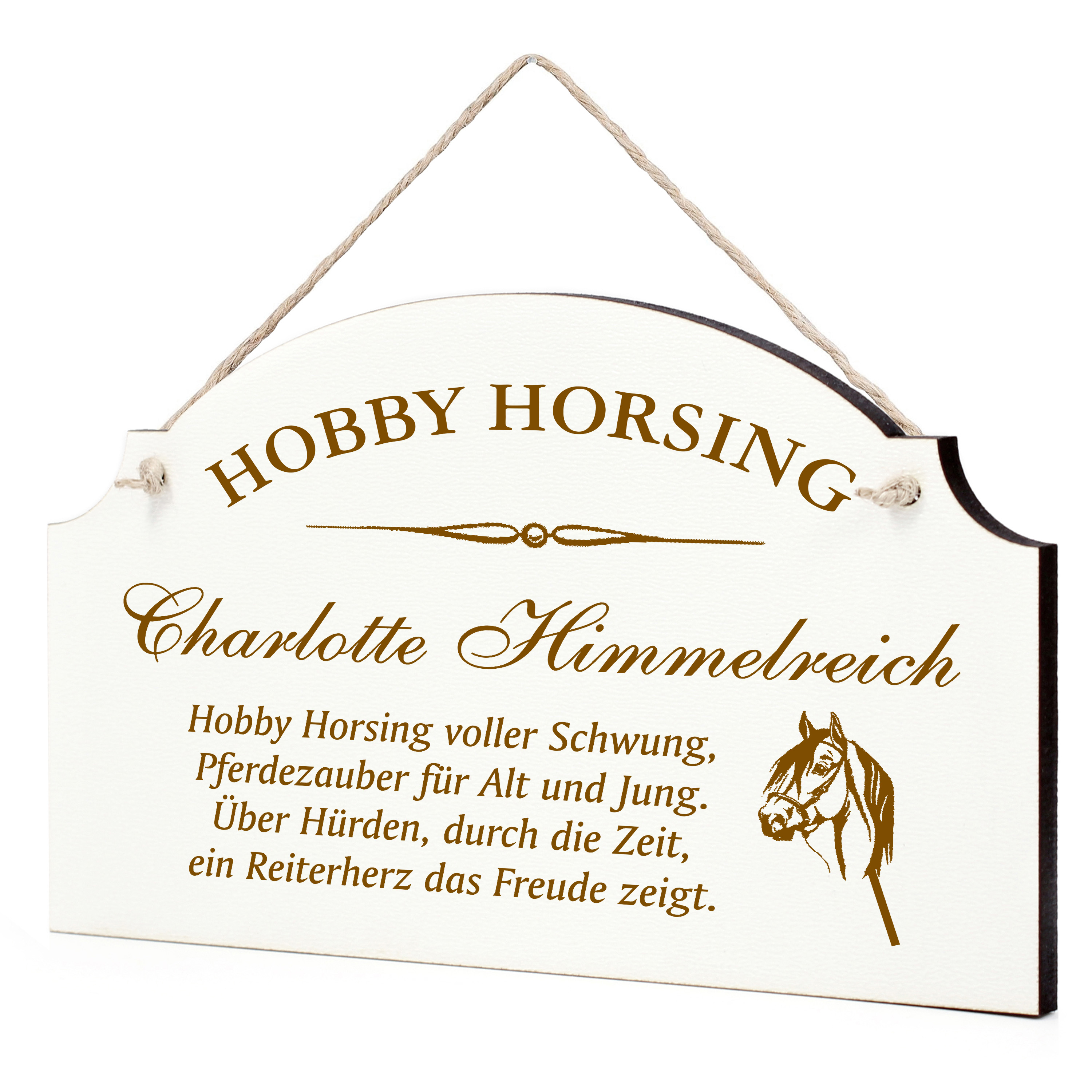 Lustiges Hobby Horsing Schild - perfektes Geschenk für Horsingfans, Hobby Horser oder Trainer