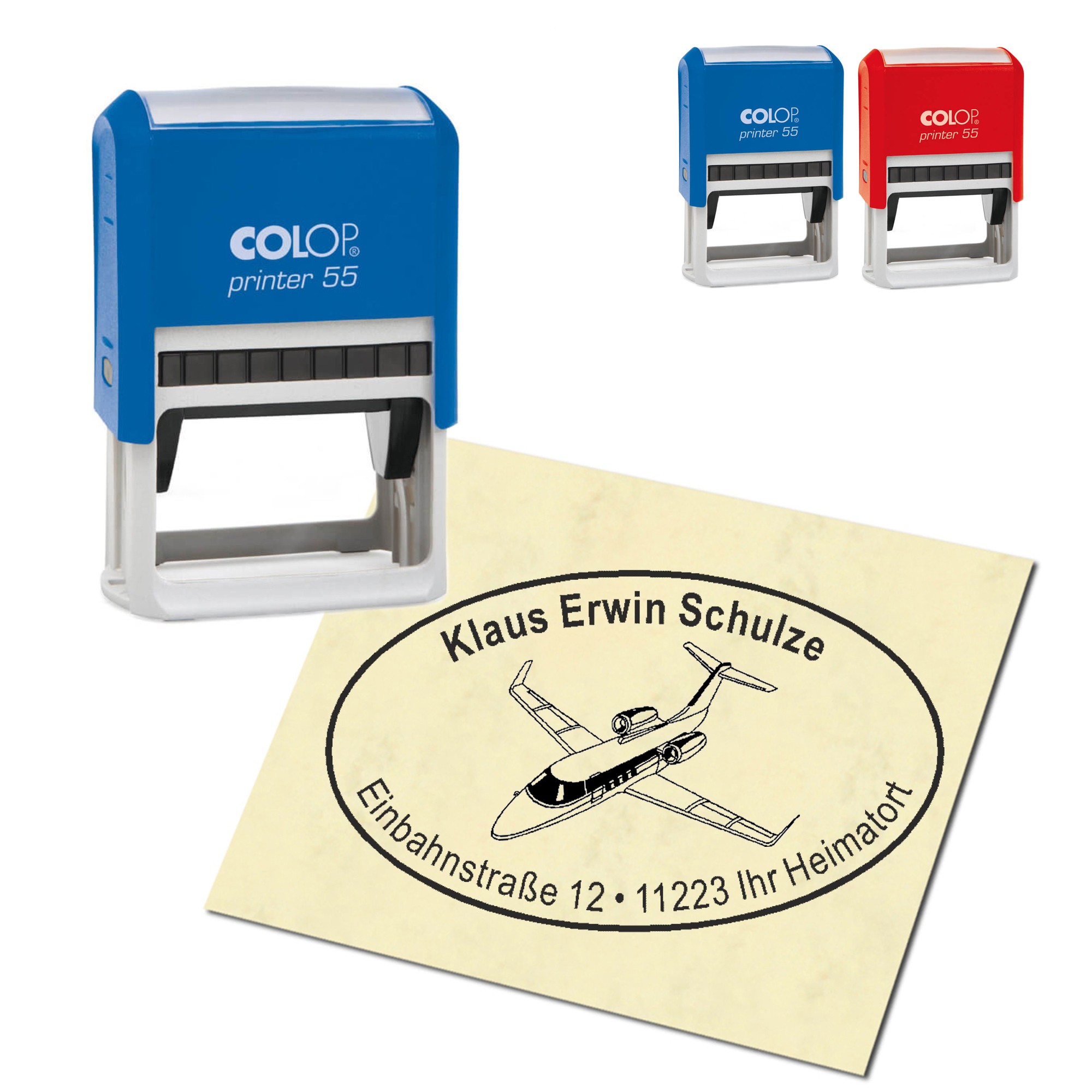 Adressstempel personalisiert Stempel - Jet - oval 59 x 39 mm