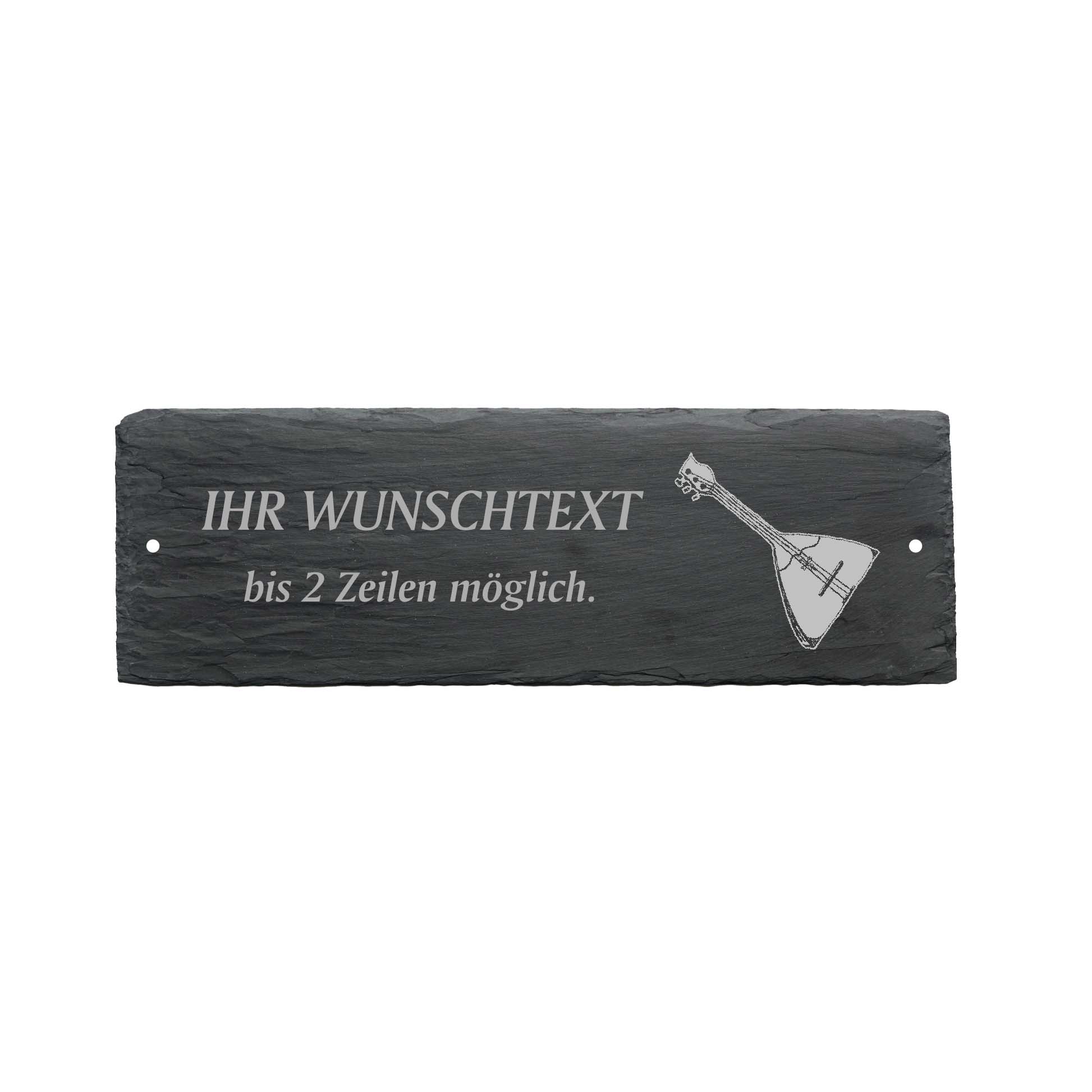 Türschild « BALALAIKA » ca. 22 x 8 cm - aus Schiefer