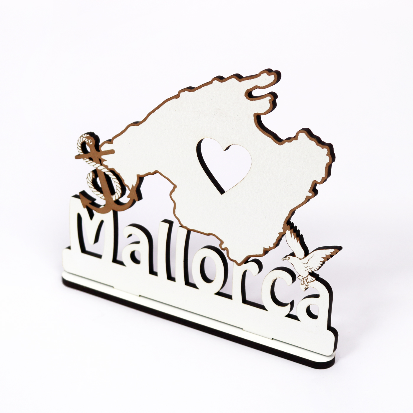 Schild « MALLORCA 02 » zum Hinstellen - Anker Herz