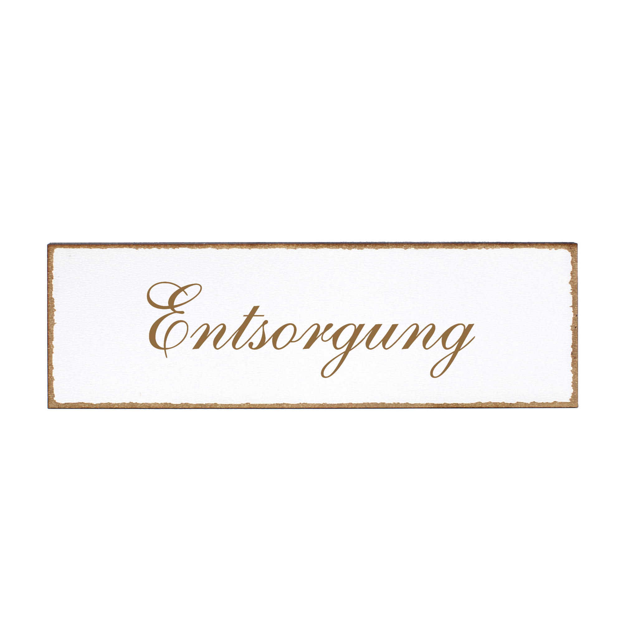 Deko Türschild - Entsorgung - Schild 150 x 50 mm - Schilder Türschilder