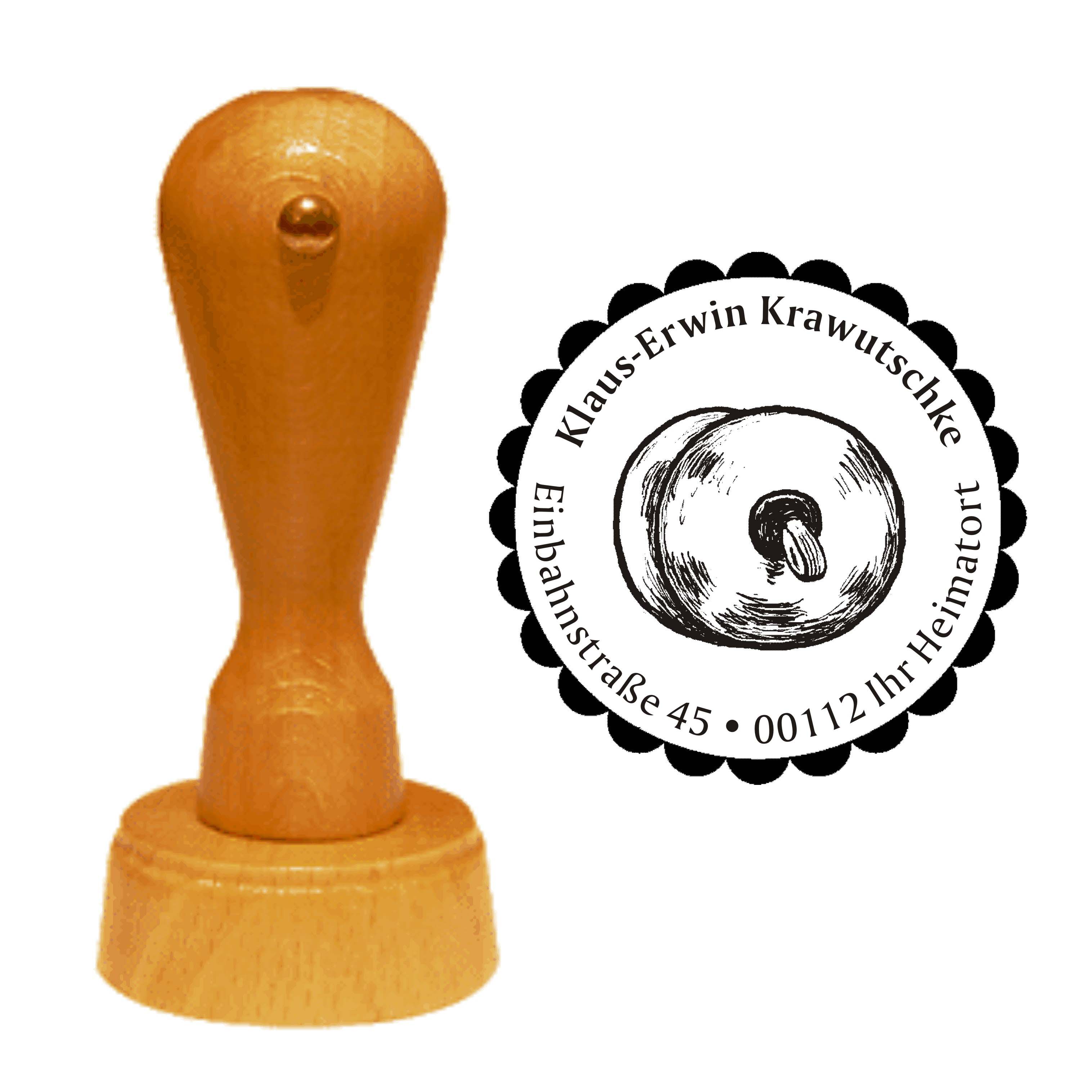 Adressenstempel « BECKEN » Stempel Ø 40 mm