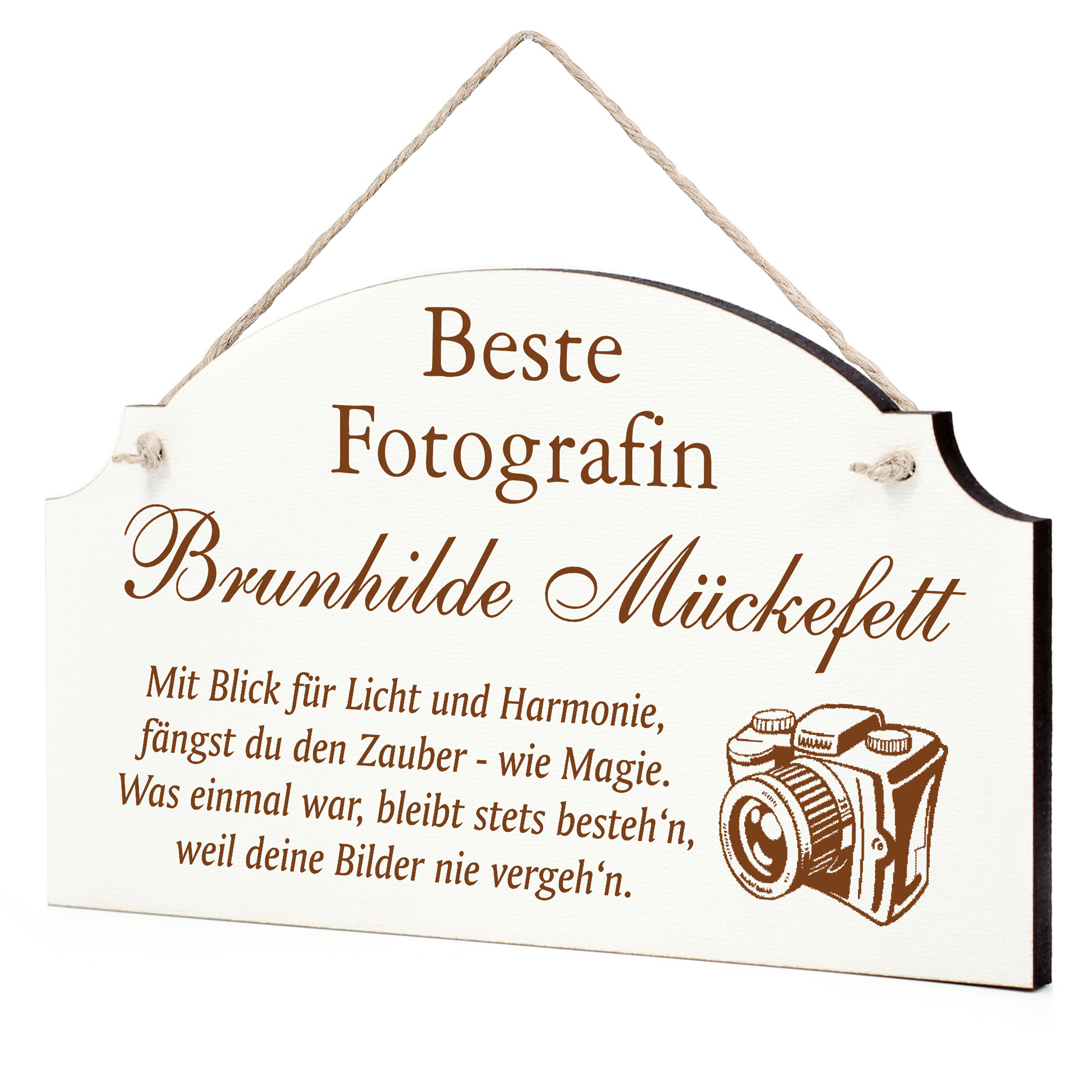 Schild Bester Fotograf Beste Fotografin Geschenk - lustige Geschenke in 3 Größen zum Geburtstag