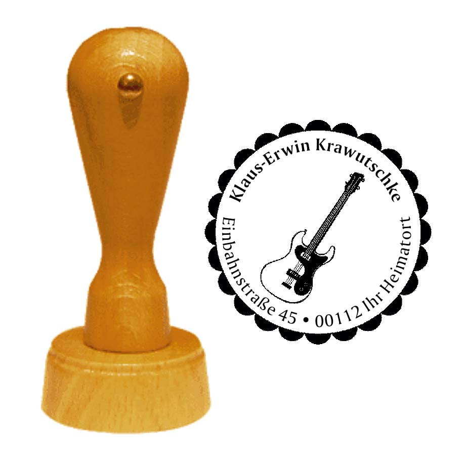 Adressenstempel « E-GITARRE 01 »
