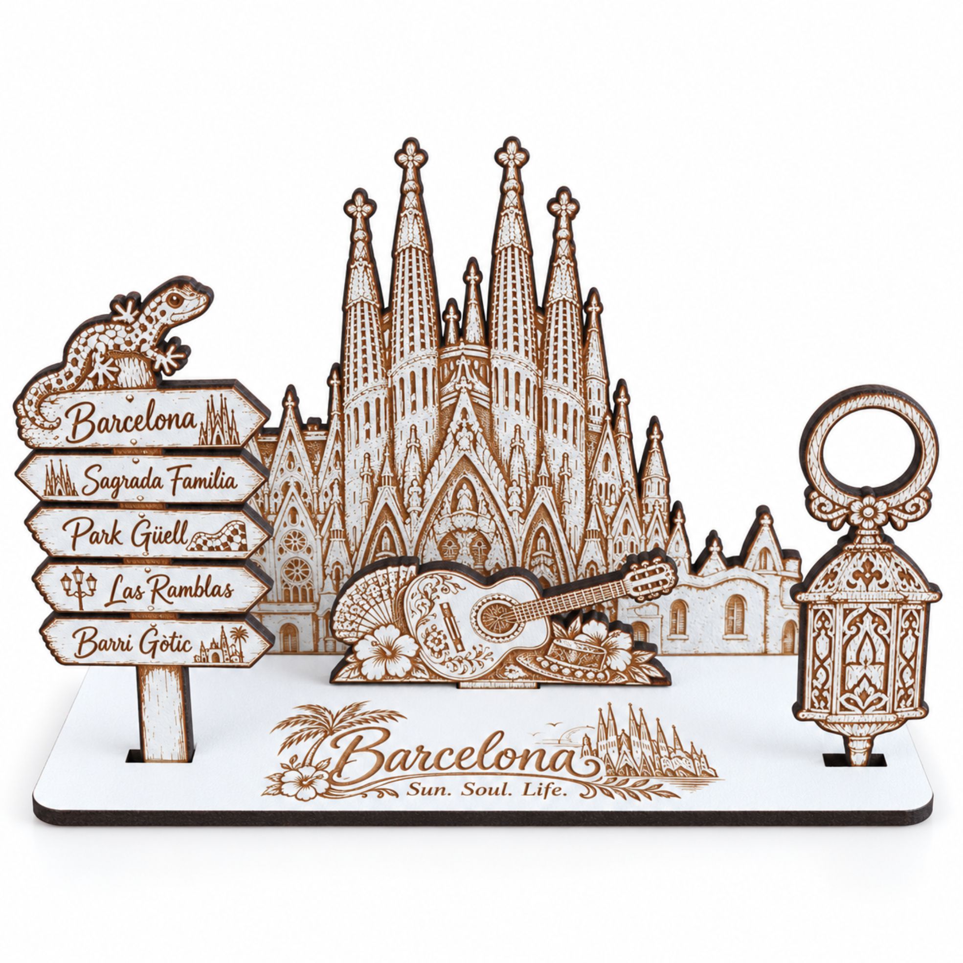 Barcelona Geldgeschenk Reisegutschein für Städtetrip Spanien 14x9cm