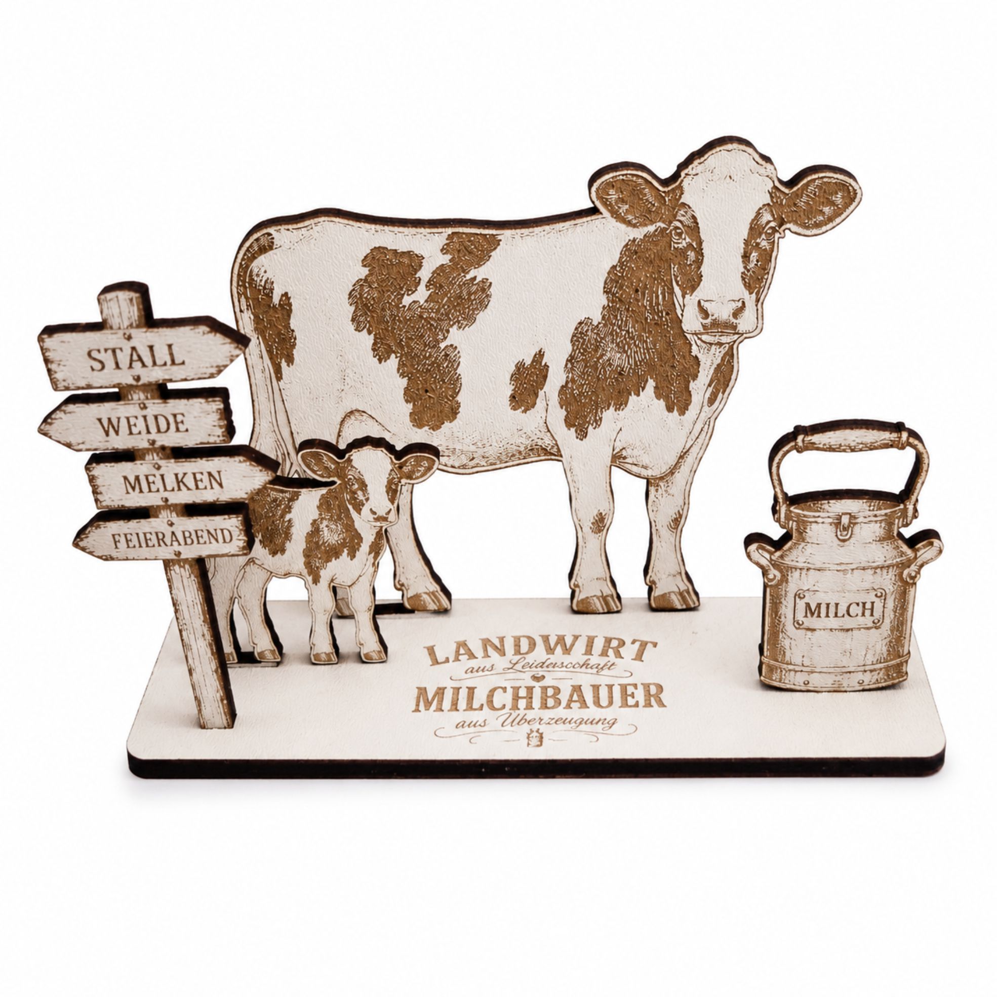 Geldgeschenk Bauer Geschenk für Milchbauer & Landwirt 14,5 x 8 cm