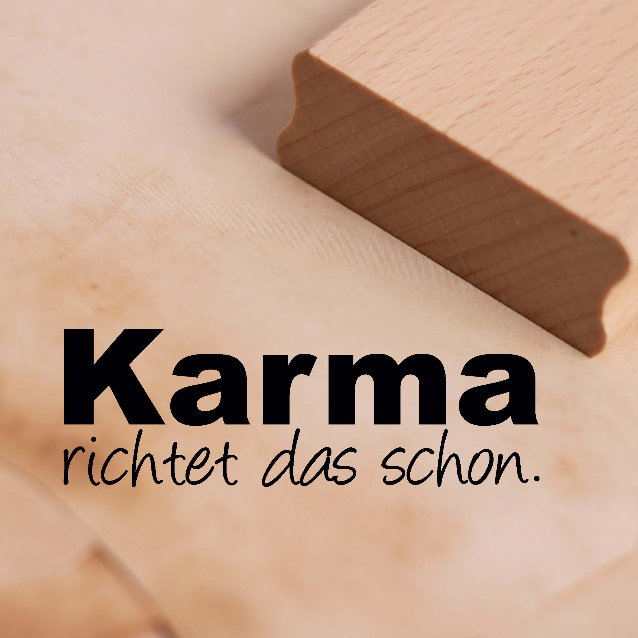 Motivstempel Karma richtet das schon Stempel 58 x 19 mm