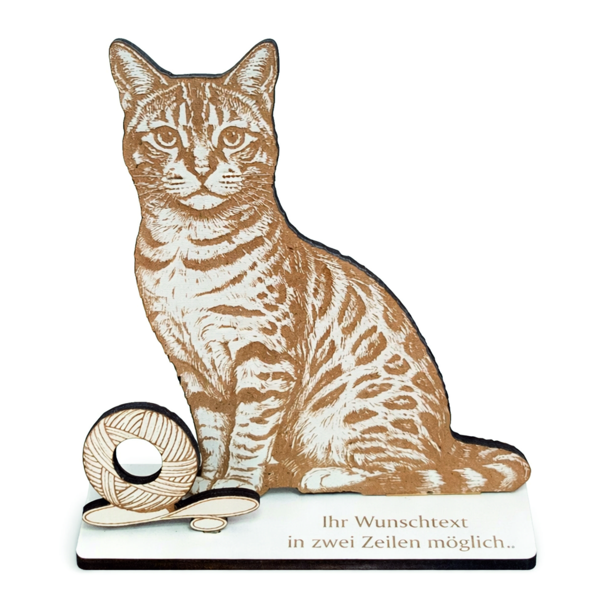 Geldgeschenk Katze Bengalkatze - personalisiert mit Wunschtext - Schild für Geld Gutschein - 14 x 15 cm