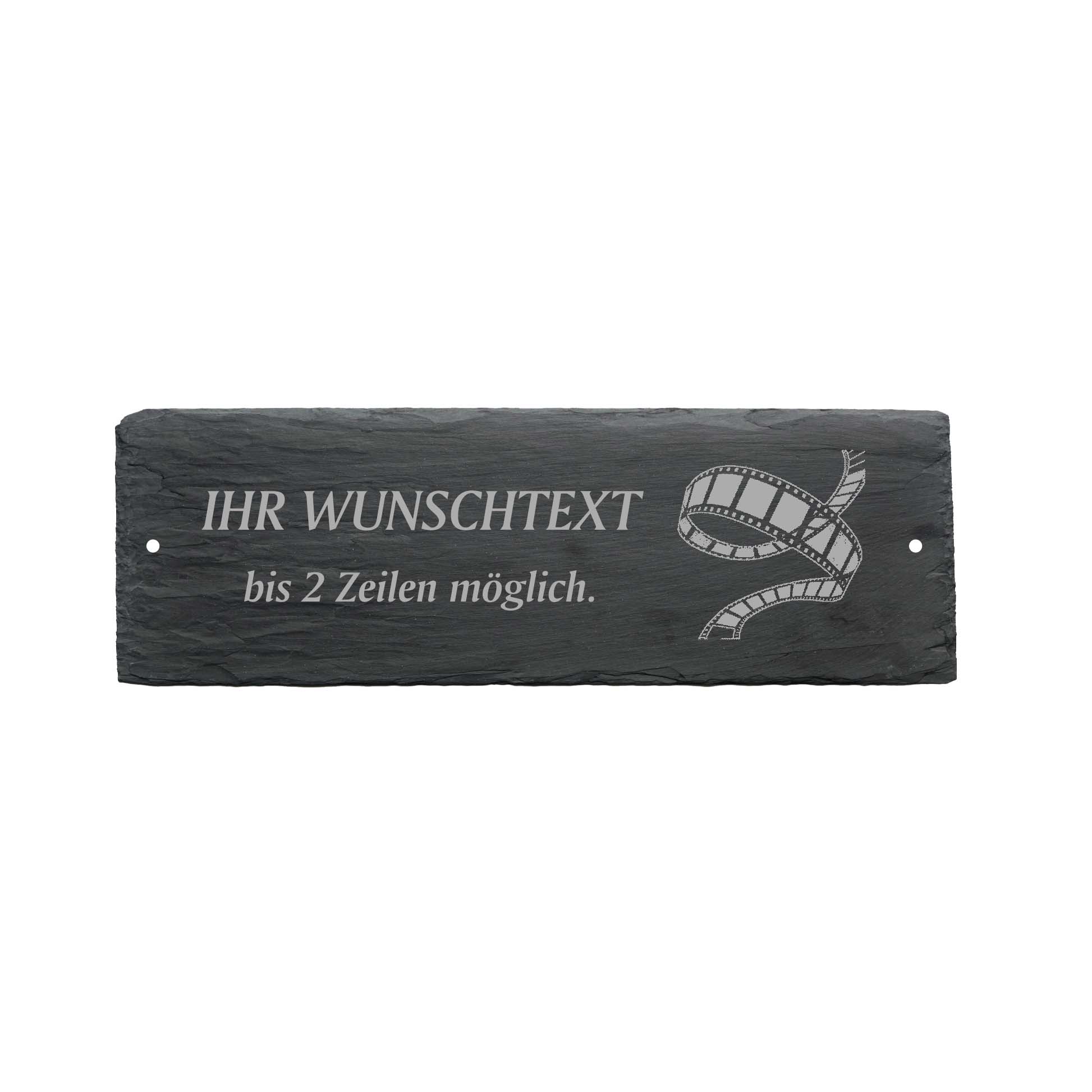 Türschild « FILMROLLE » ca. 22 x 8 cm - aus Schiefer