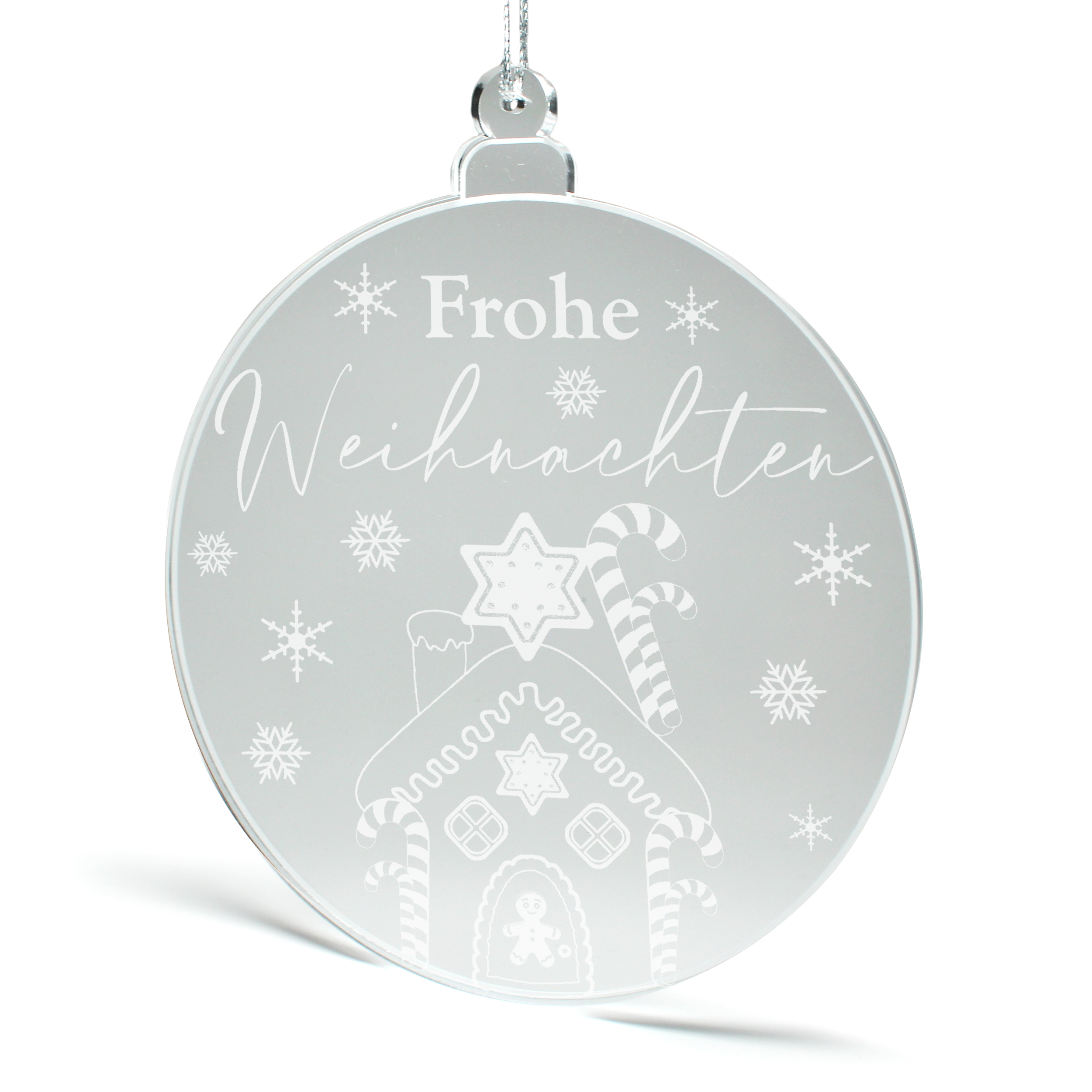 Fensteranhänger Frohe Weihnachten Lebkuchenhaus Weihnachten aus Acryl – Winterdeko Fensterdekoration