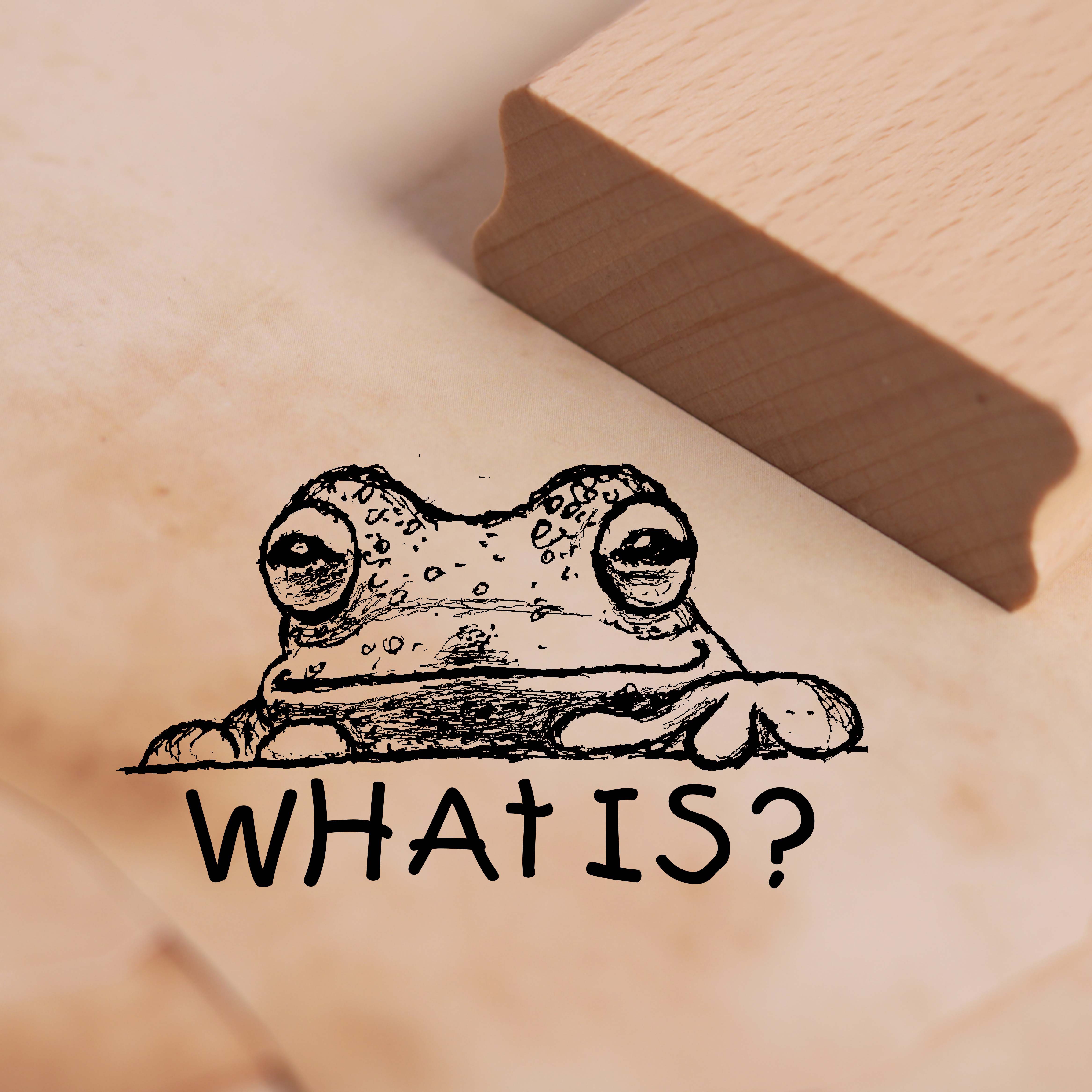 Motivstempel What is Stempel Frosch 48 x 28 mm