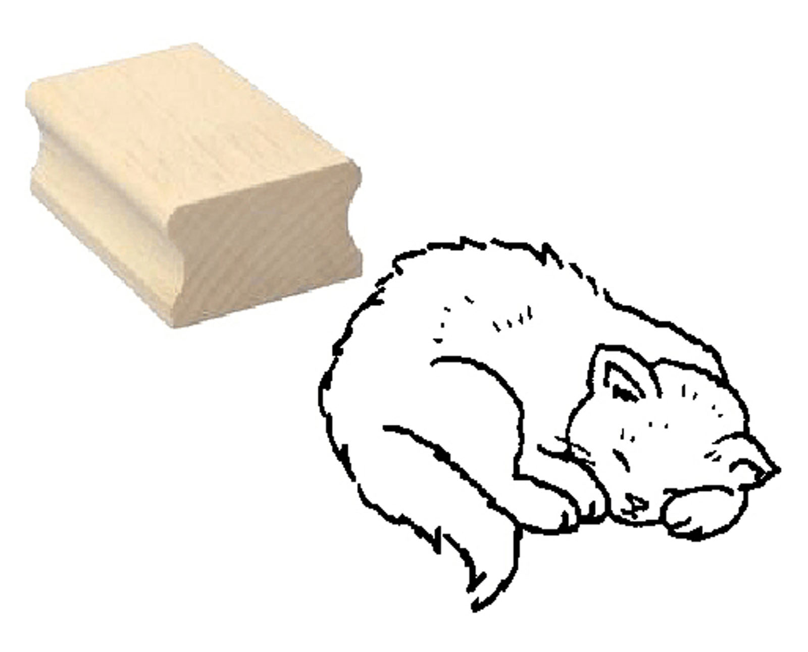 Motivstempel « Schlafende Katze »