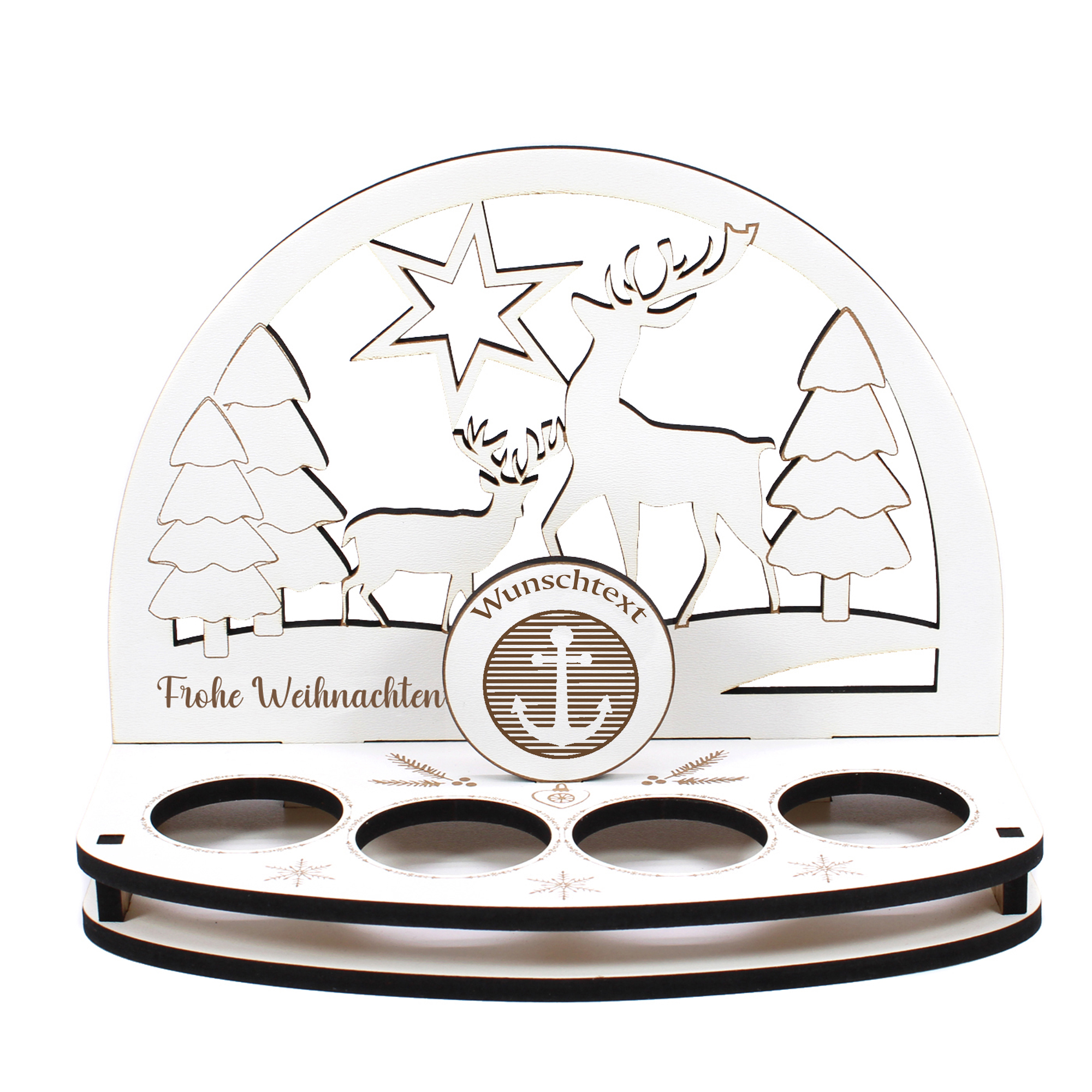 Deko Schwibbogen Anker auf Patch Teelichthalter personalisiert Weihnachten Weihnachtsdekoration