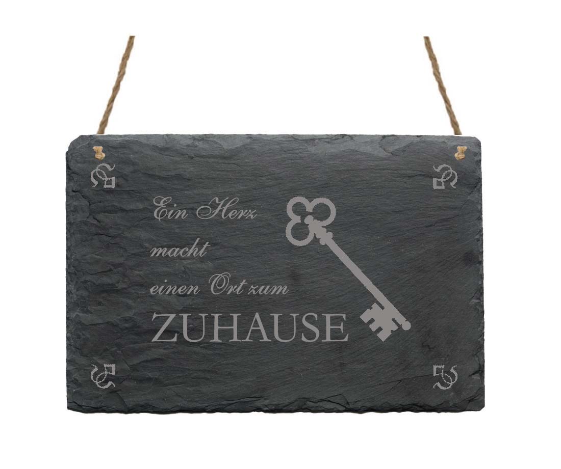 Schiefertafel « Ein Herr macht... » Hausherr