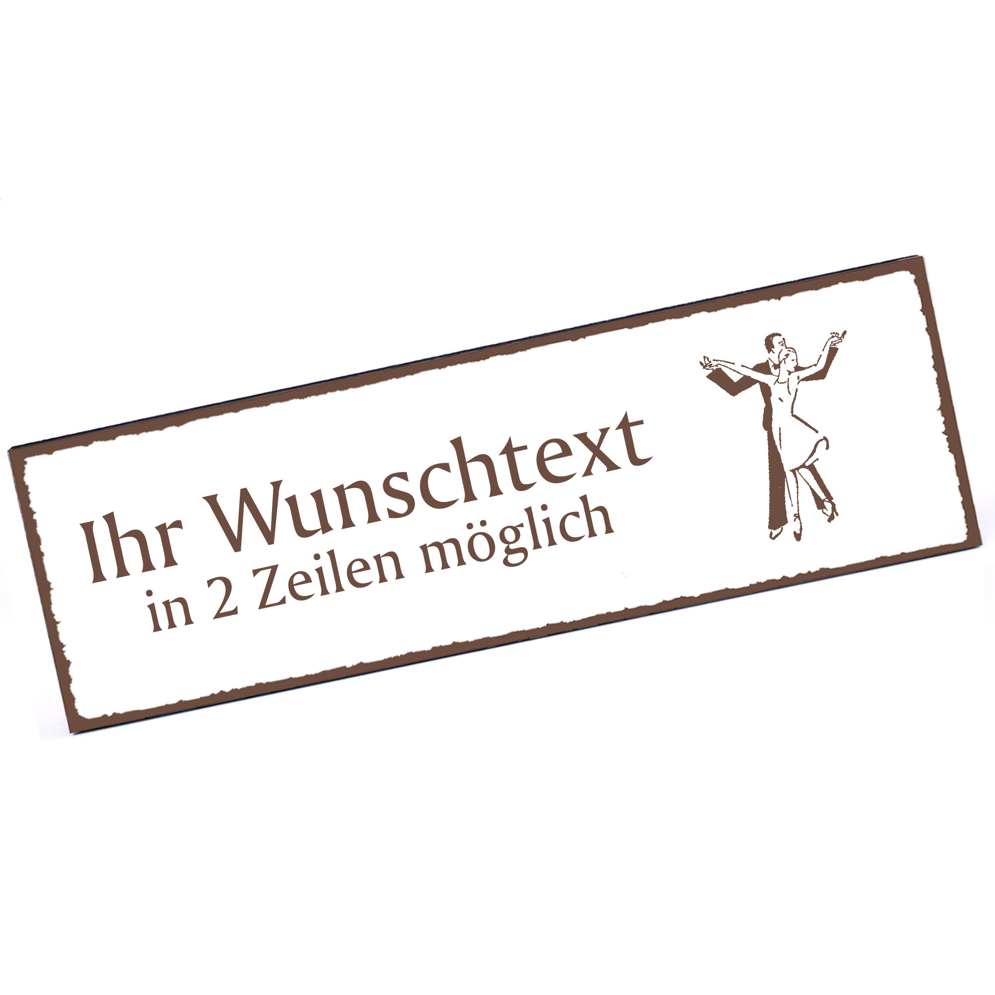 Türschild Tanzen  Namensschild personalisiert mit Gravur - 150mm x 50mm - selbstklebend