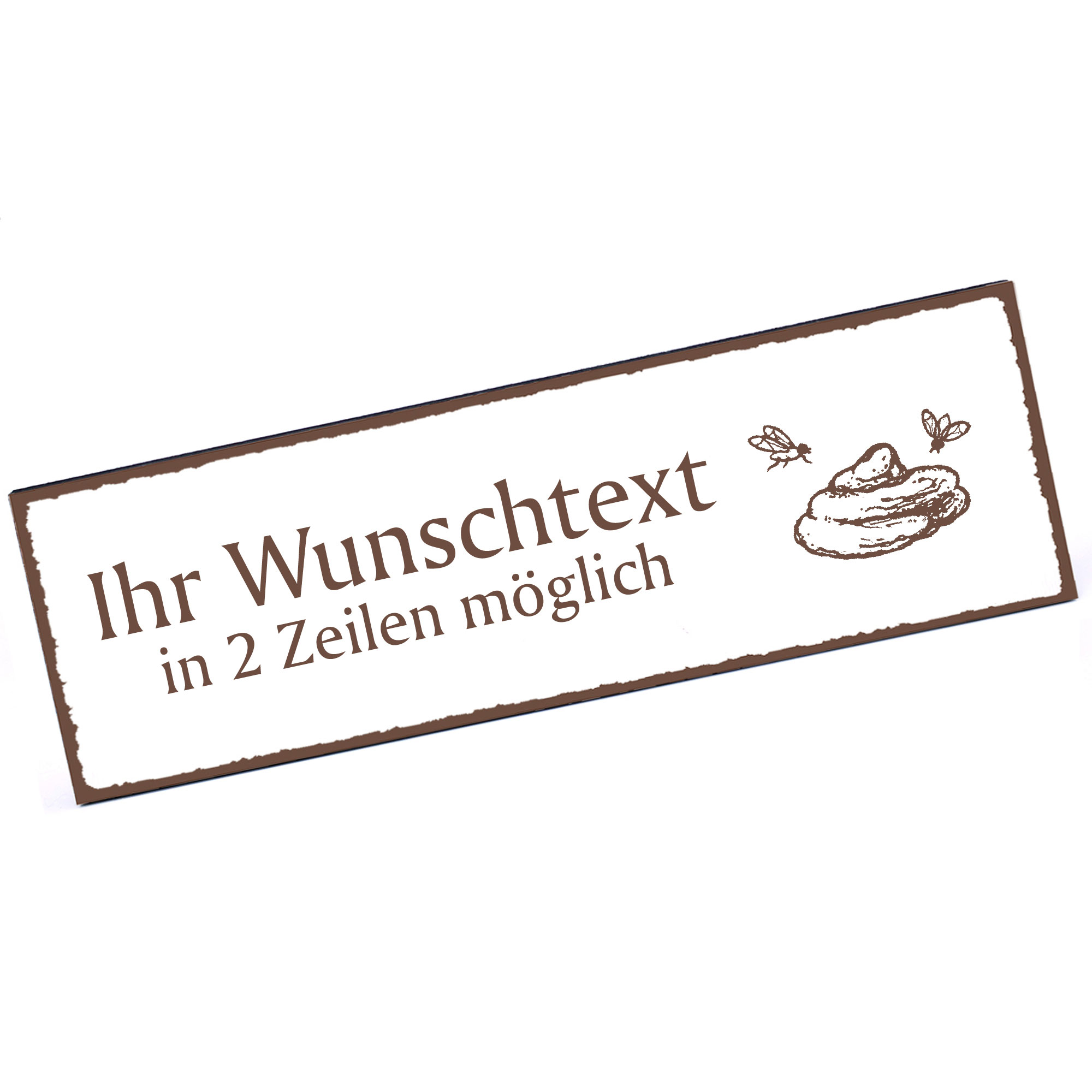 Türschild Scheiße  Namensschild personalisiert mit Gravur - 150mm x 50mm - selbstklebend
