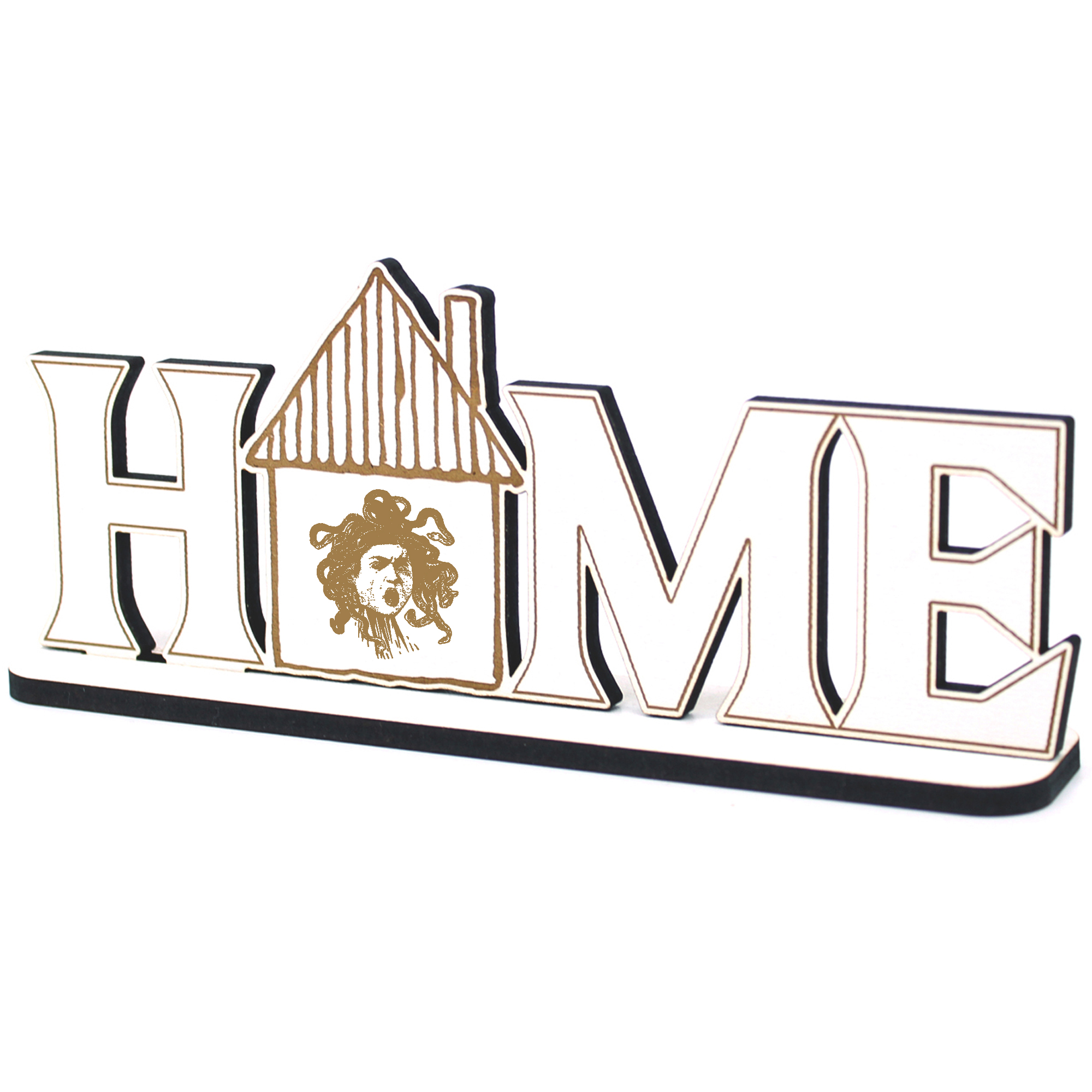 Deko Home Aufsteller Holz - Medusa - 28x12 cm Holzdeko