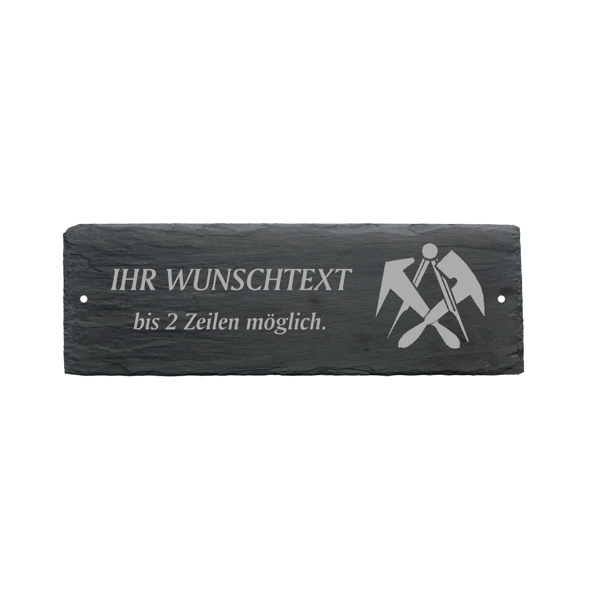 Türschild « DACHDECKER » ca. 22 x 8 cm - aus Schiefer