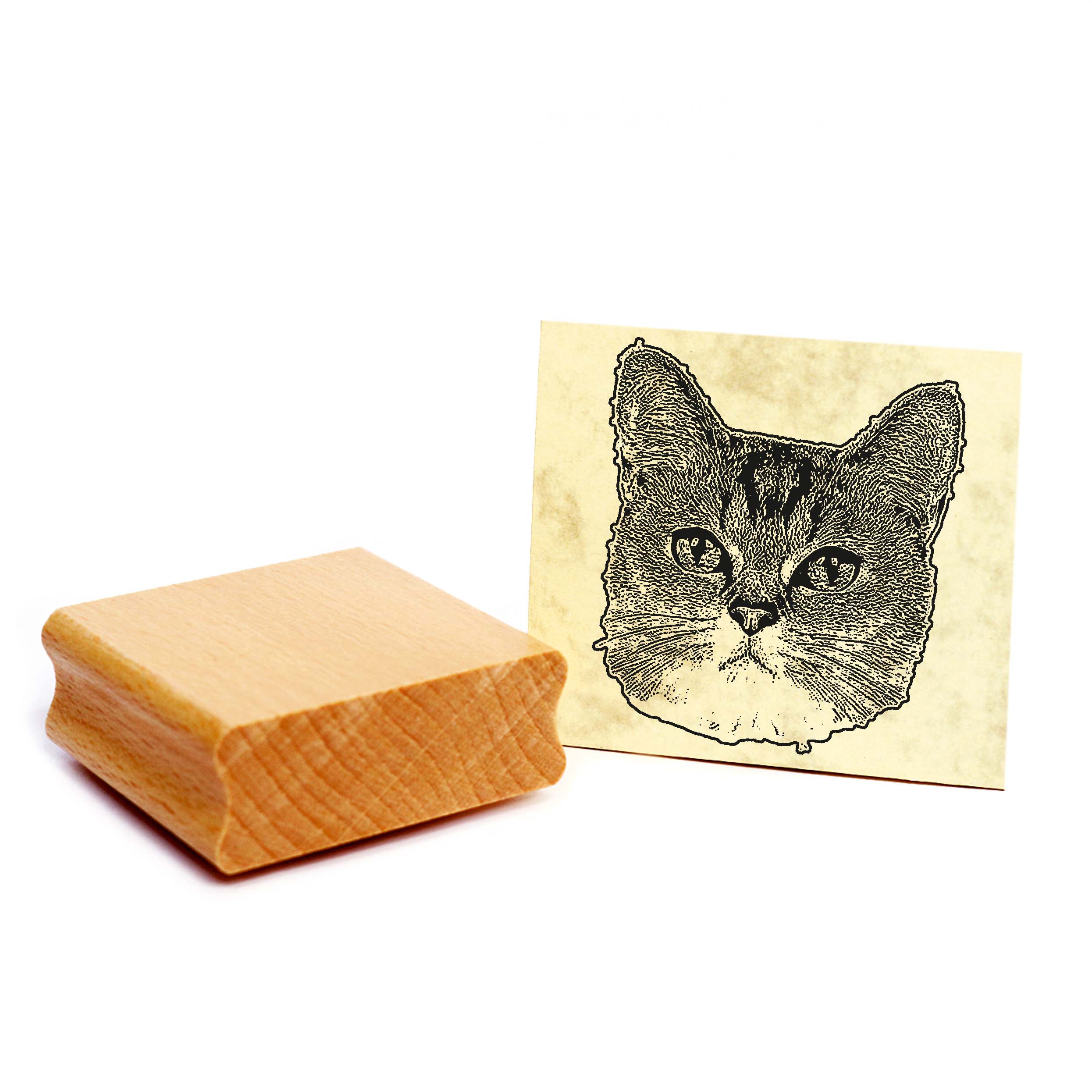 Motivstempel Burmilla - Stempel Katze Holzstempel ca. 48 x 48 mm
