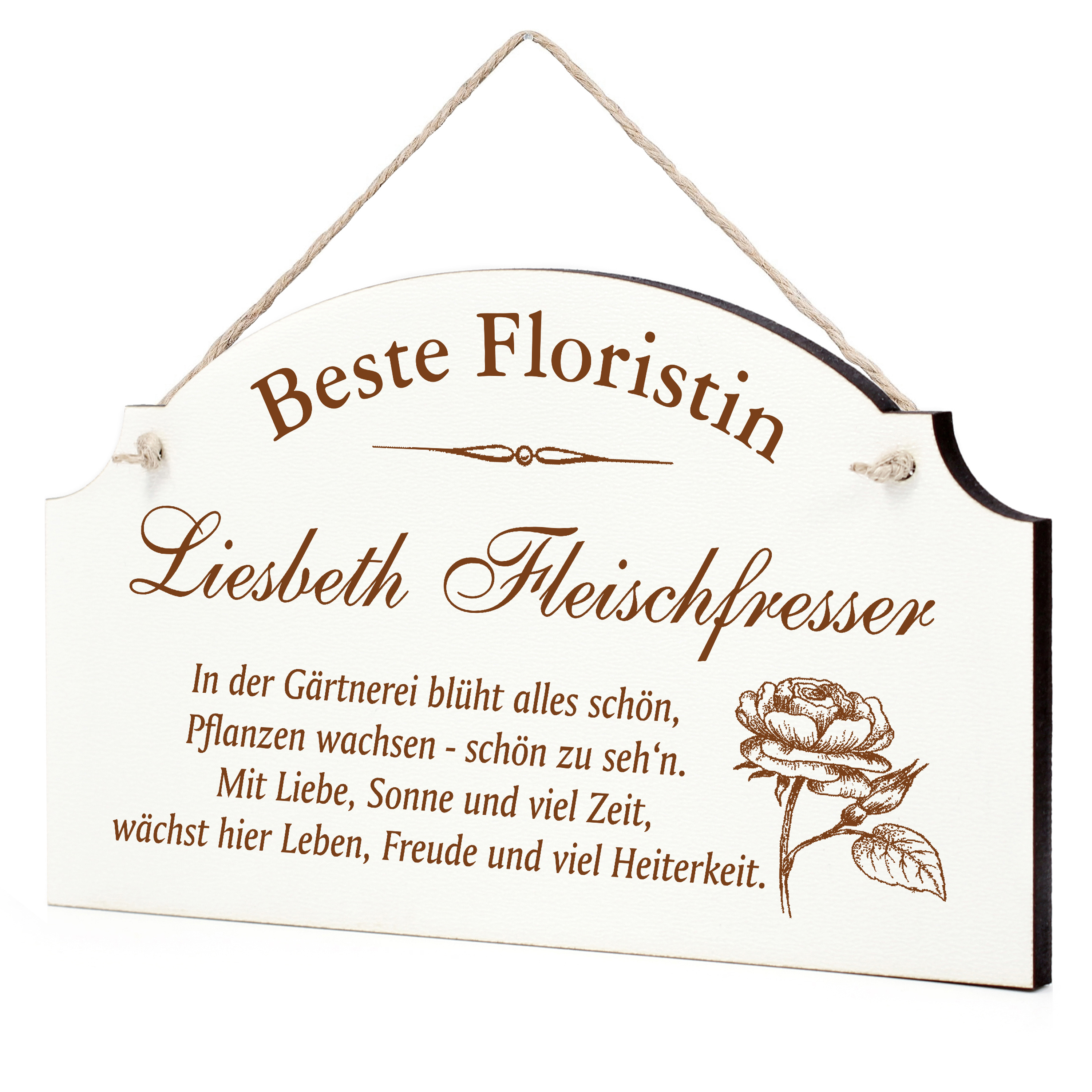 Schild Bester Florist Beste Floristin Geschenk - lustige Geschenke in 3 Größen zum Geburtstag