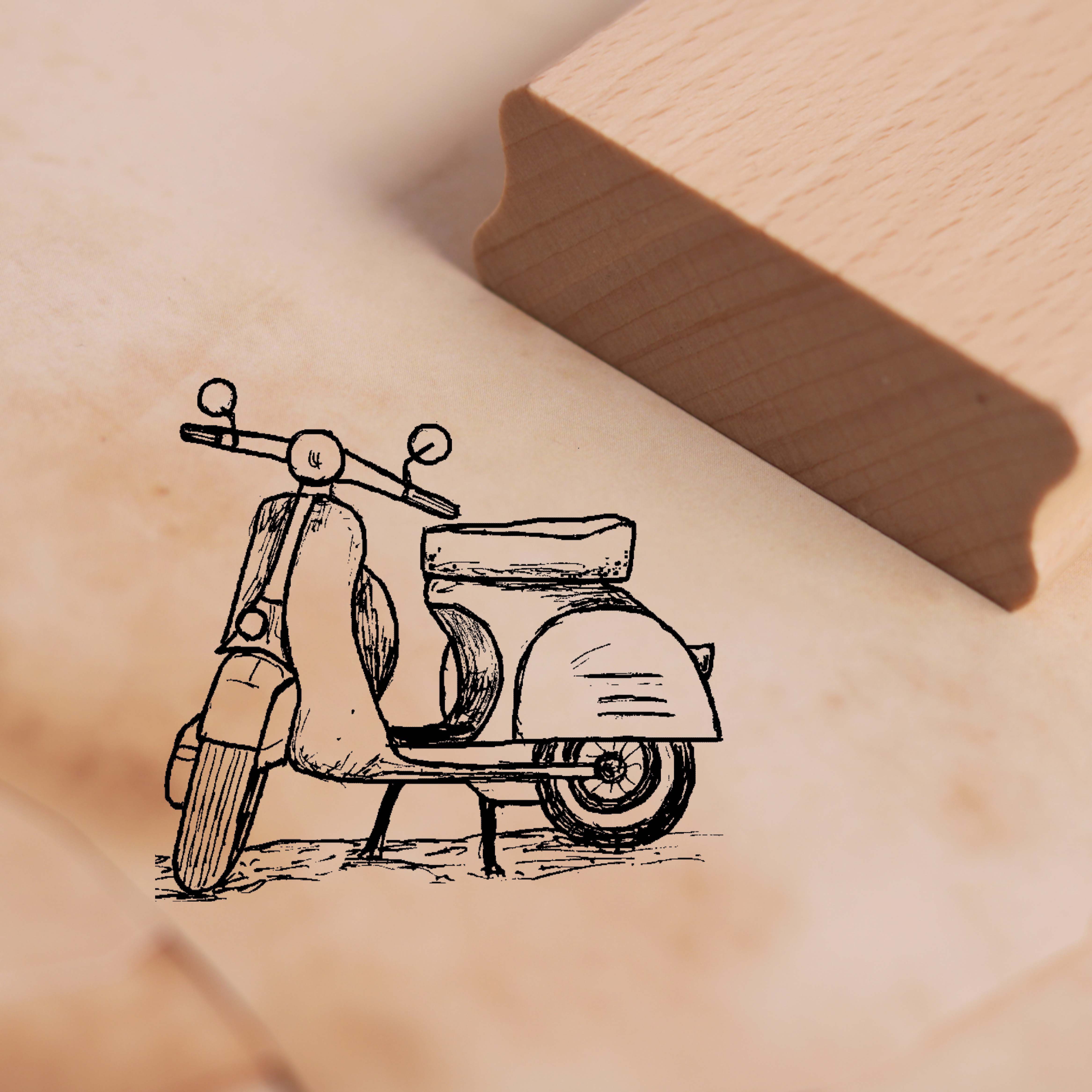 Motivstempel Motorroller Stempel 28 x 26 mm