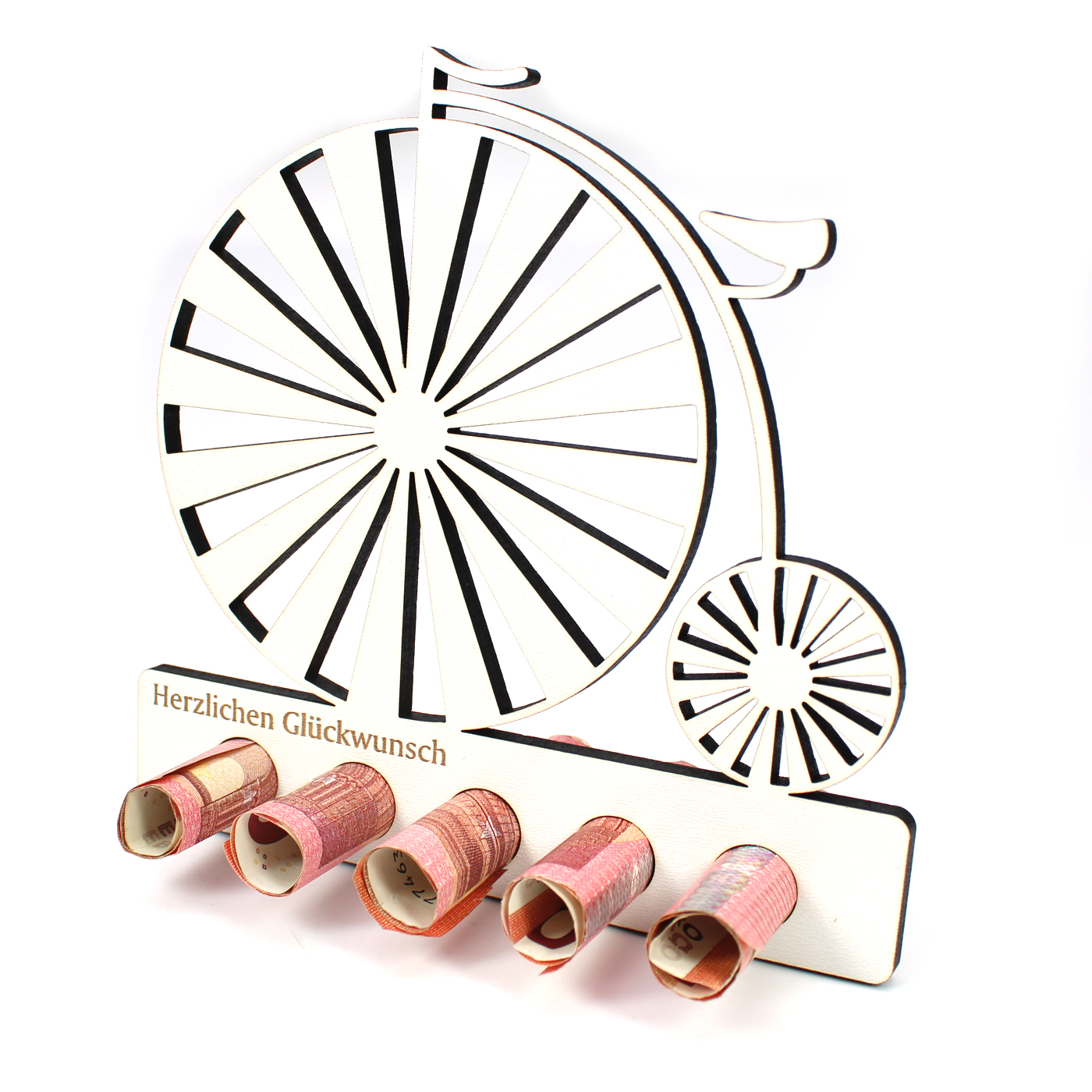 Geschenk Hochrad Geldgeschenk