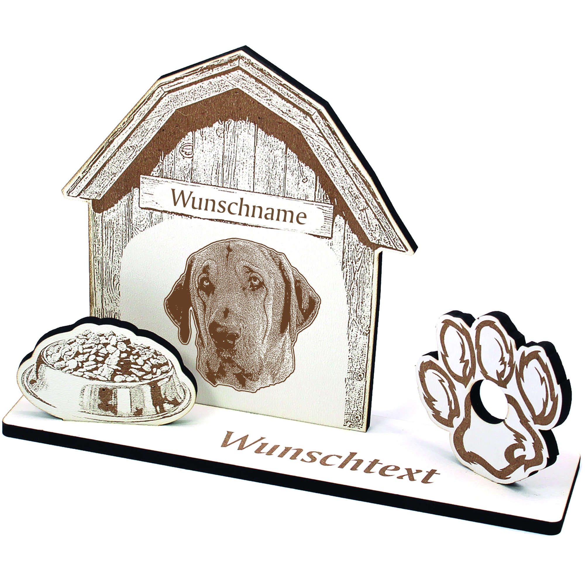 Geldgeschenk Hund Broholmer  - personalisiert 20x14cm