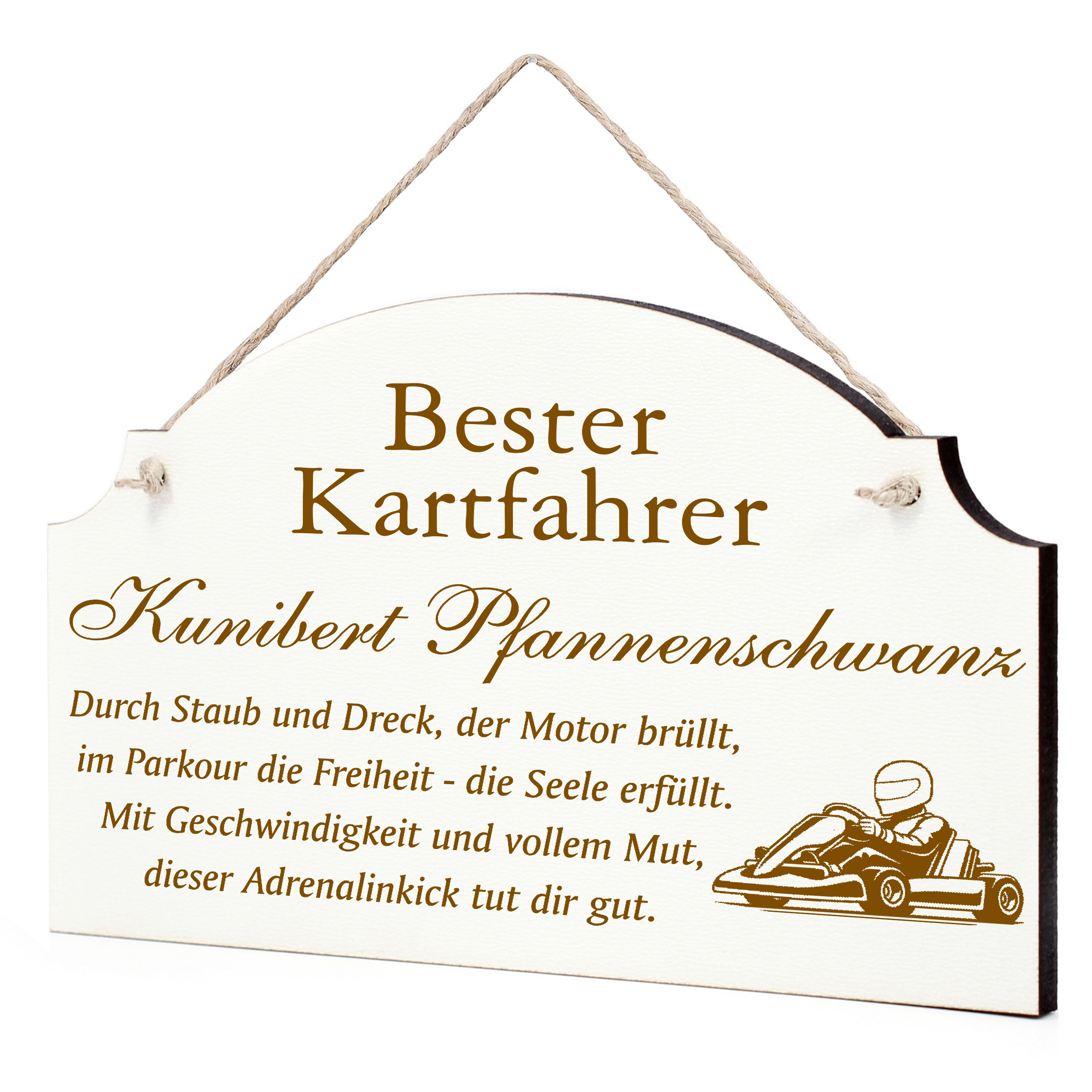 Lustiges Kartfahren Schild - perfektes Geschenk für Kartfans, Kartfahrer oder Trainer