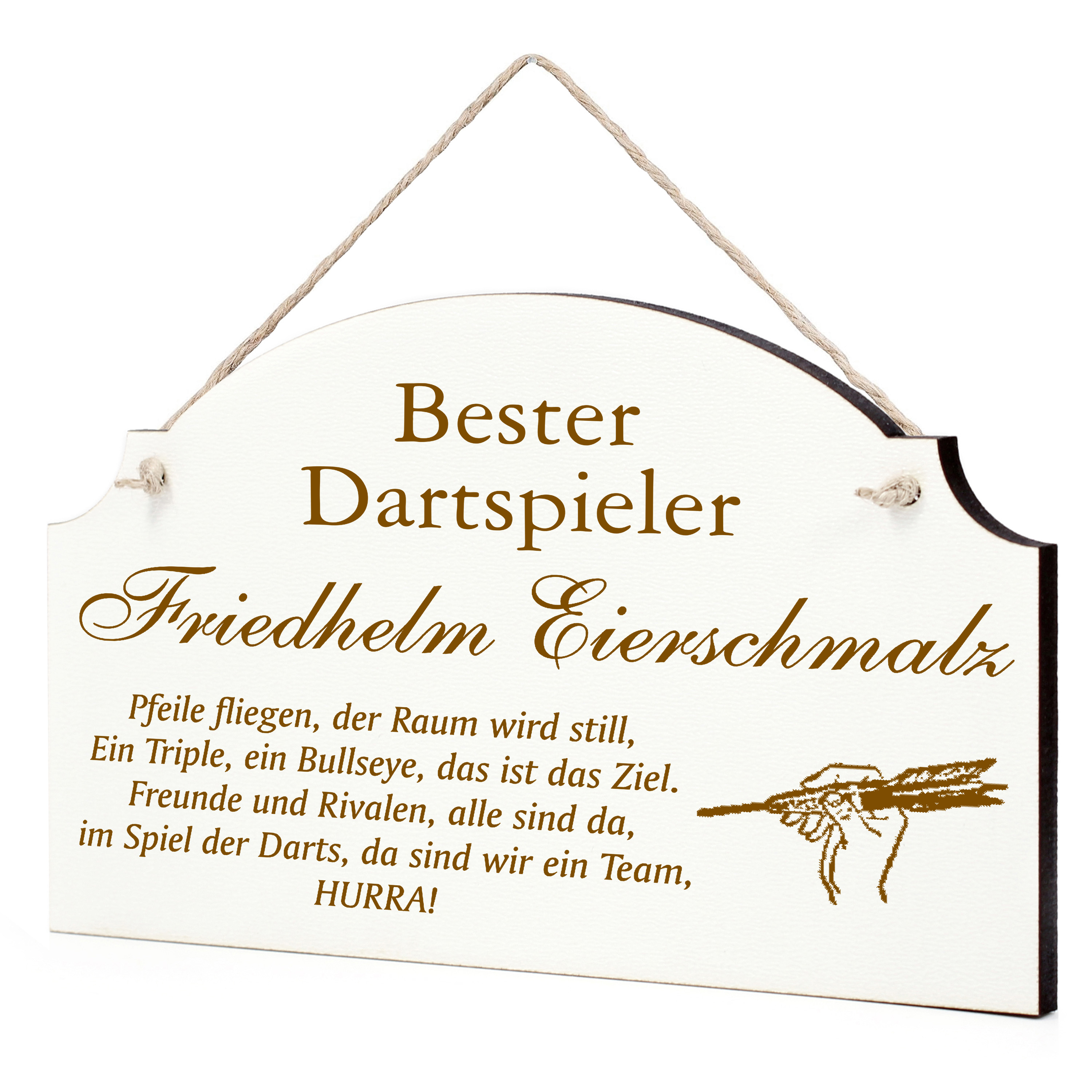 Lustiges Dart Schild - perfektes Geschenk für Dartfans, Darter oder Trainer